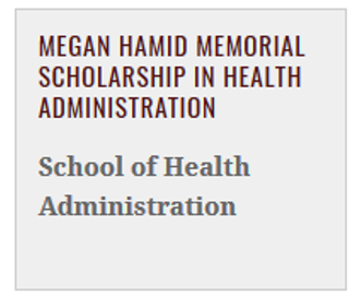 Megan Hamid Memorial Scholarship