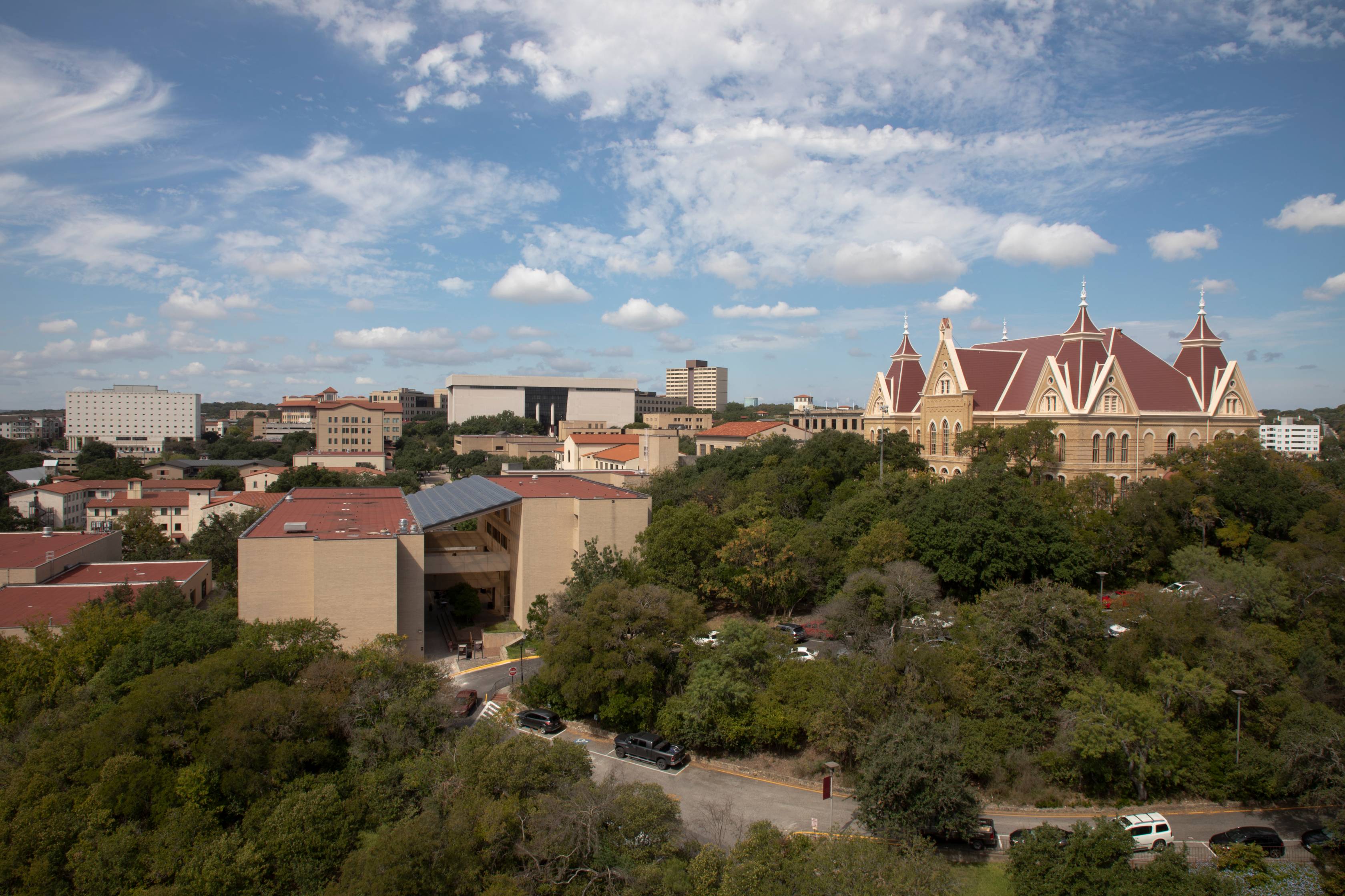 Bird's-eye-view of the San Marcos campus