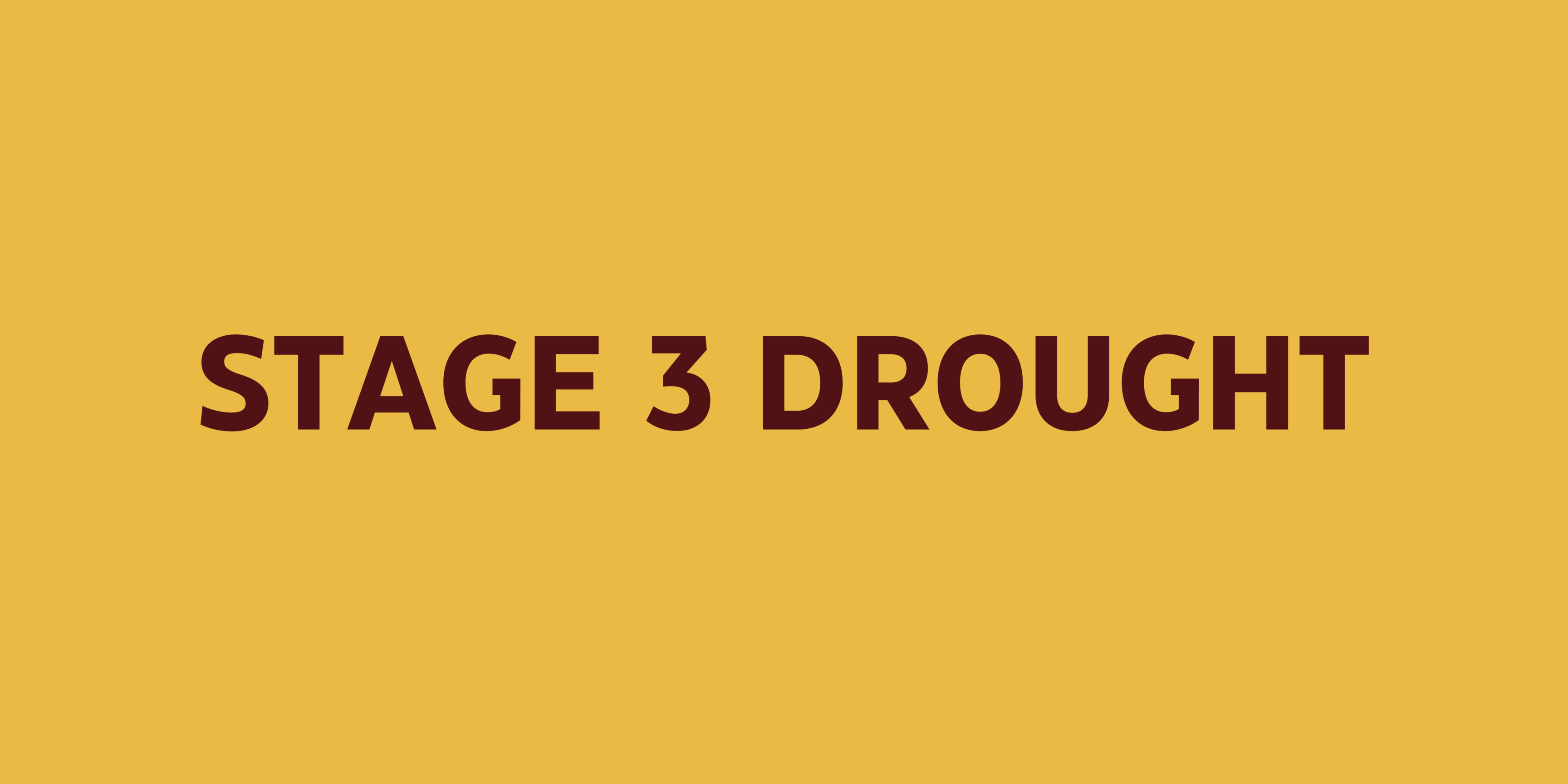 Stage 3 Drought warning message 