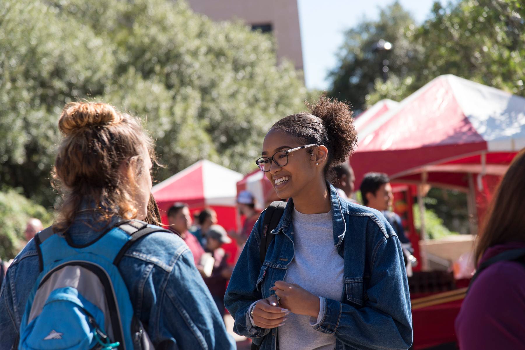 student smiling on the Quad
