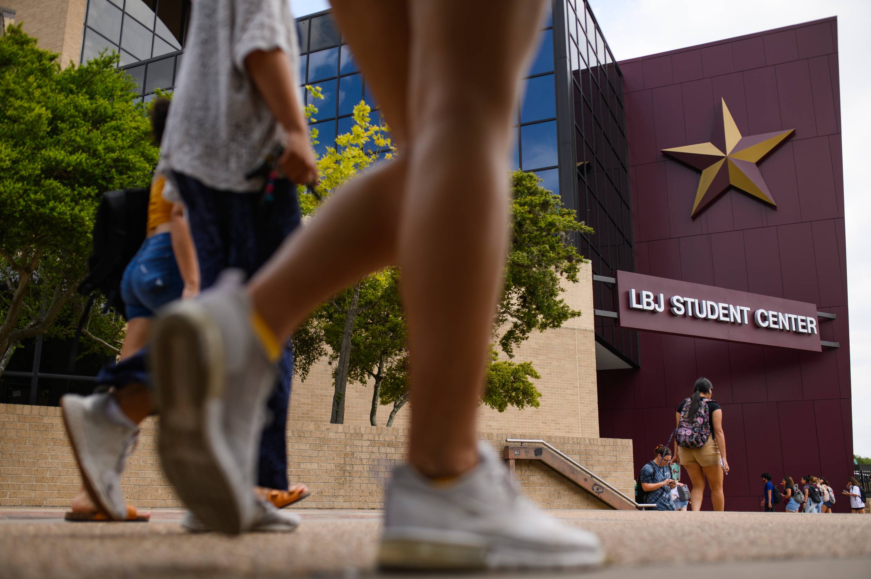 exterior of LBJ Student center