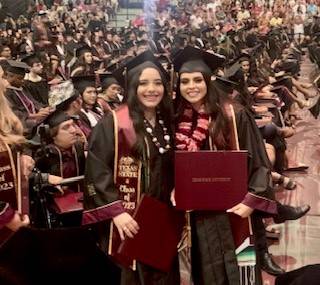 students at commencement