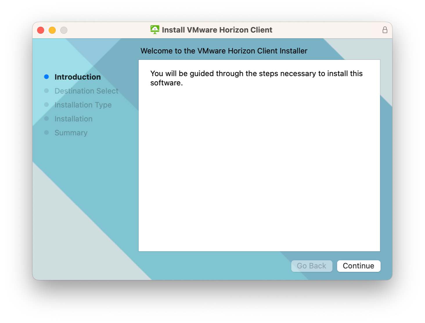 A picture of the installing VMware instructions window