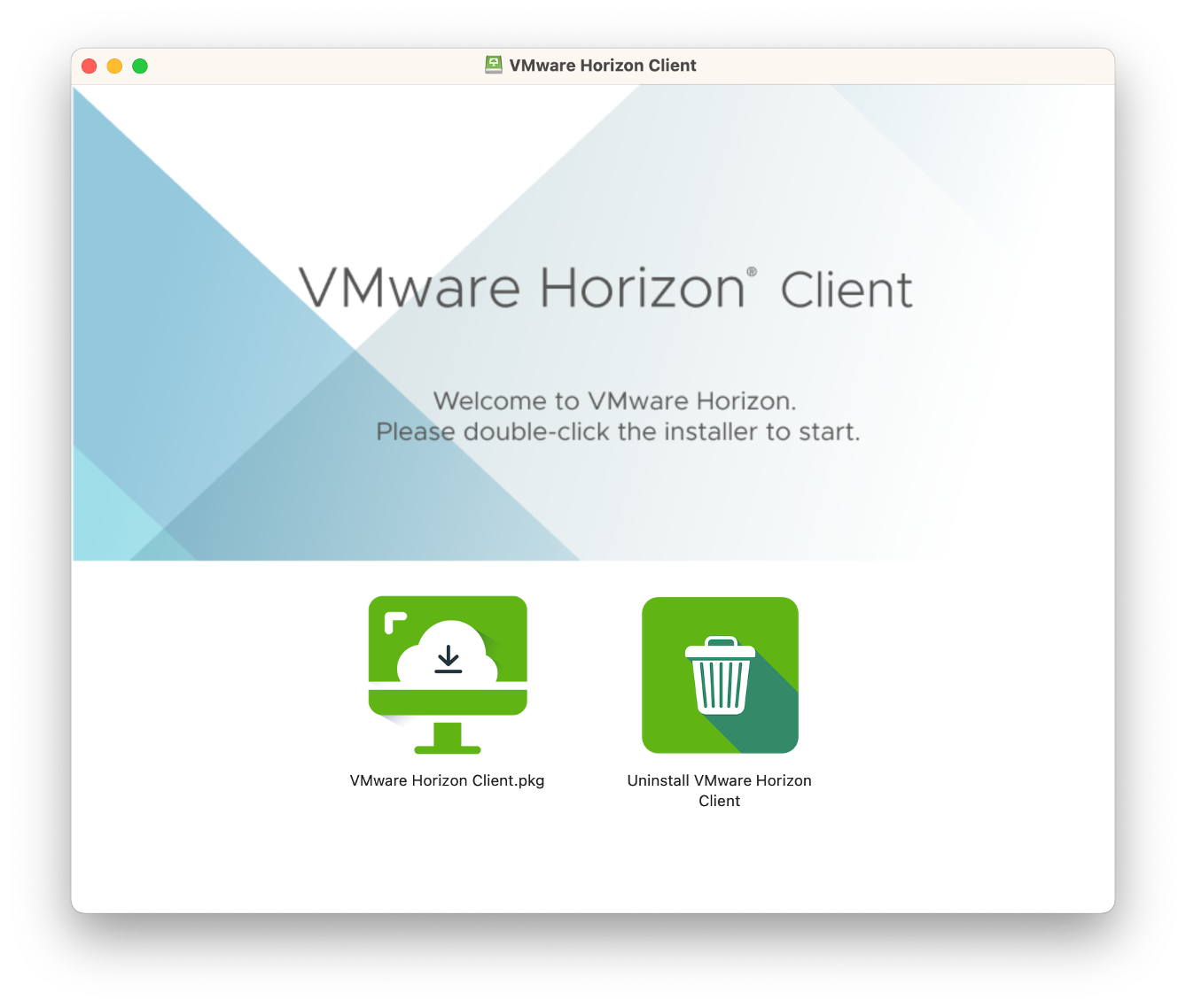 A picture of VMware Horizon Client.pkg