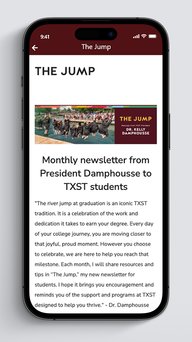 the jump newsletter on iphone
