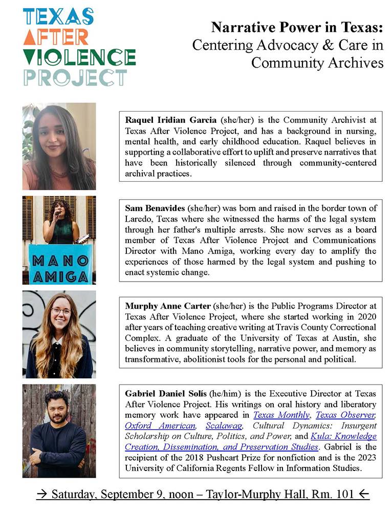 Texas After Violence Project Flyer