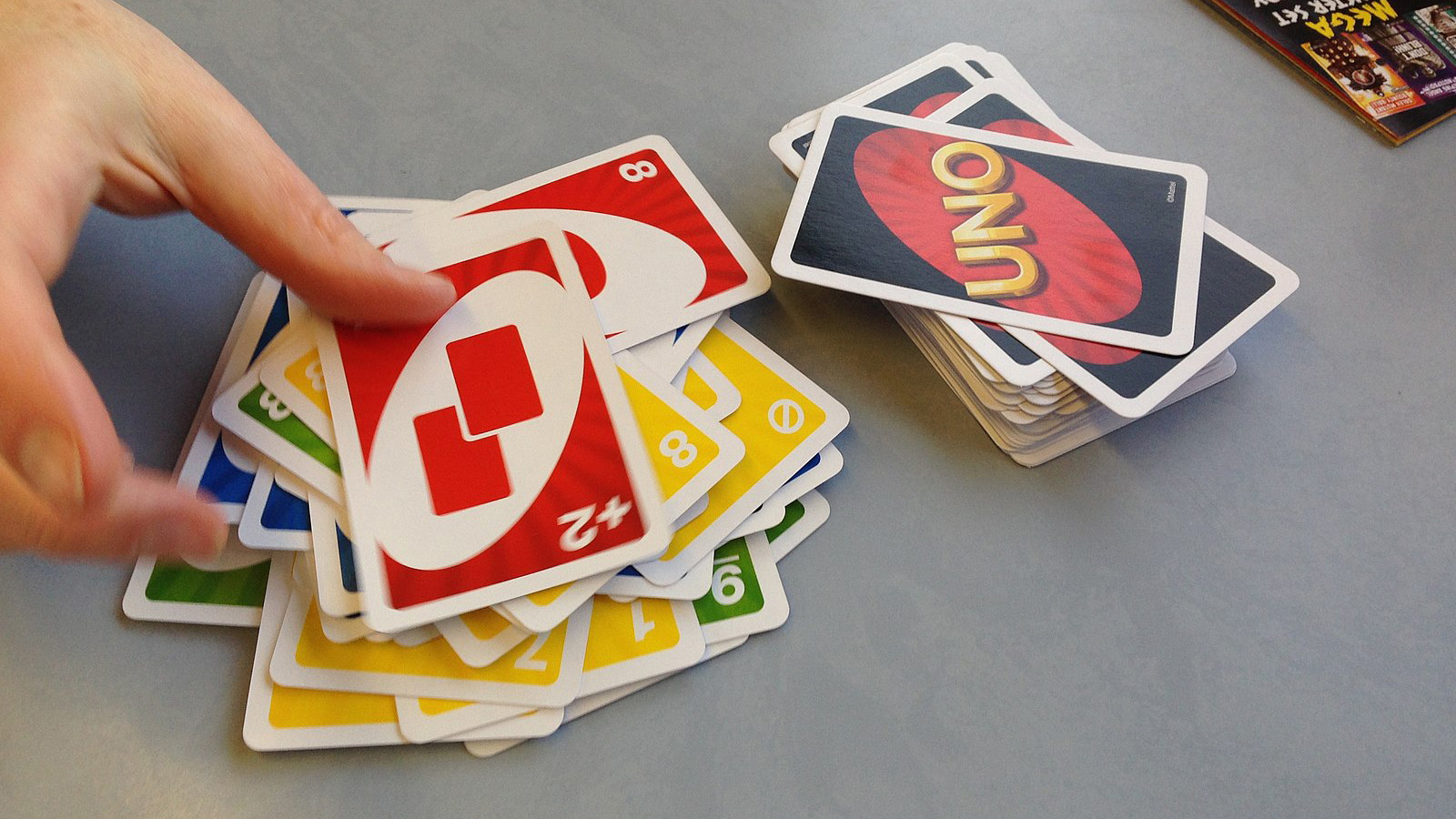 Stack of Uno cards
