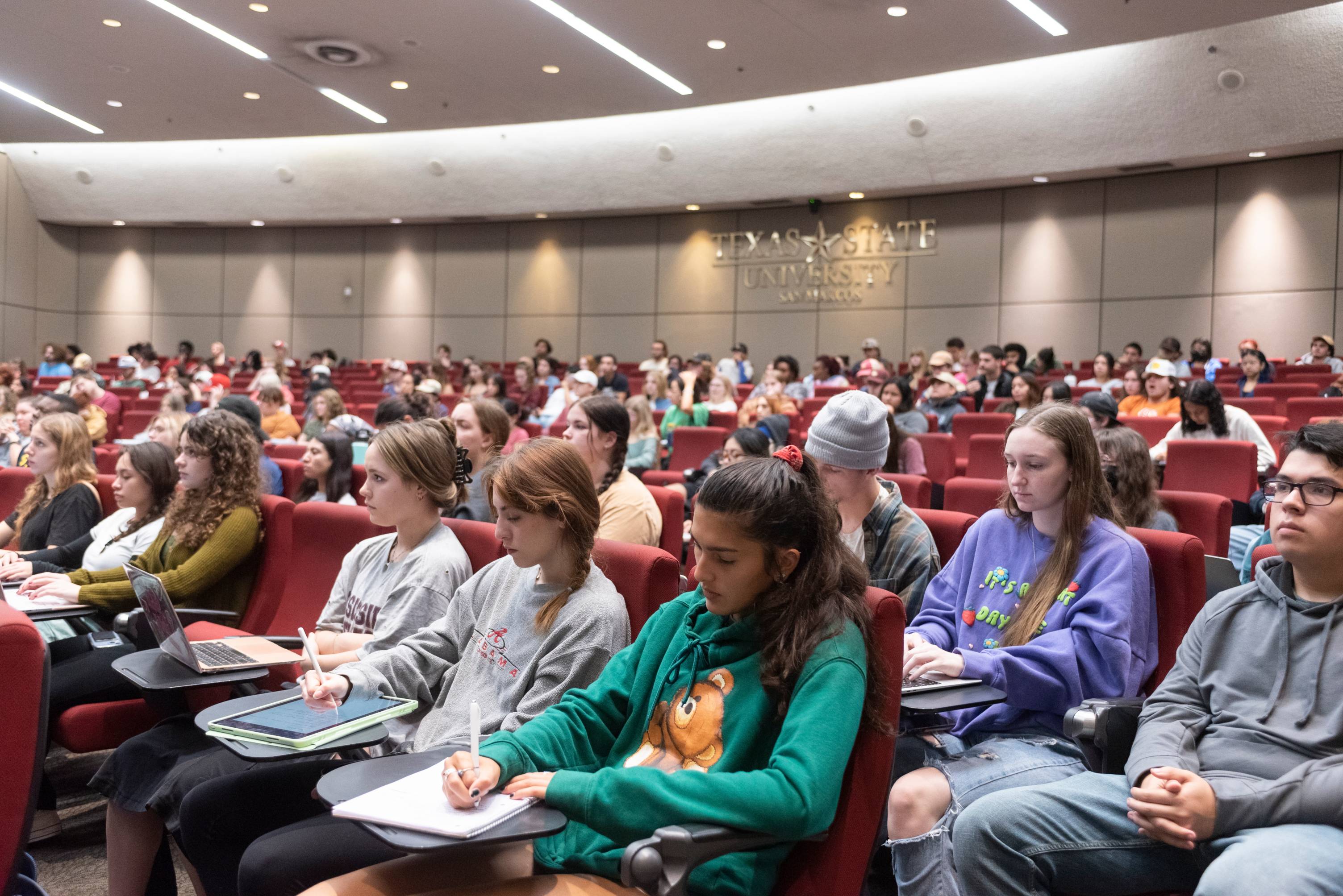 students in a lecture hall