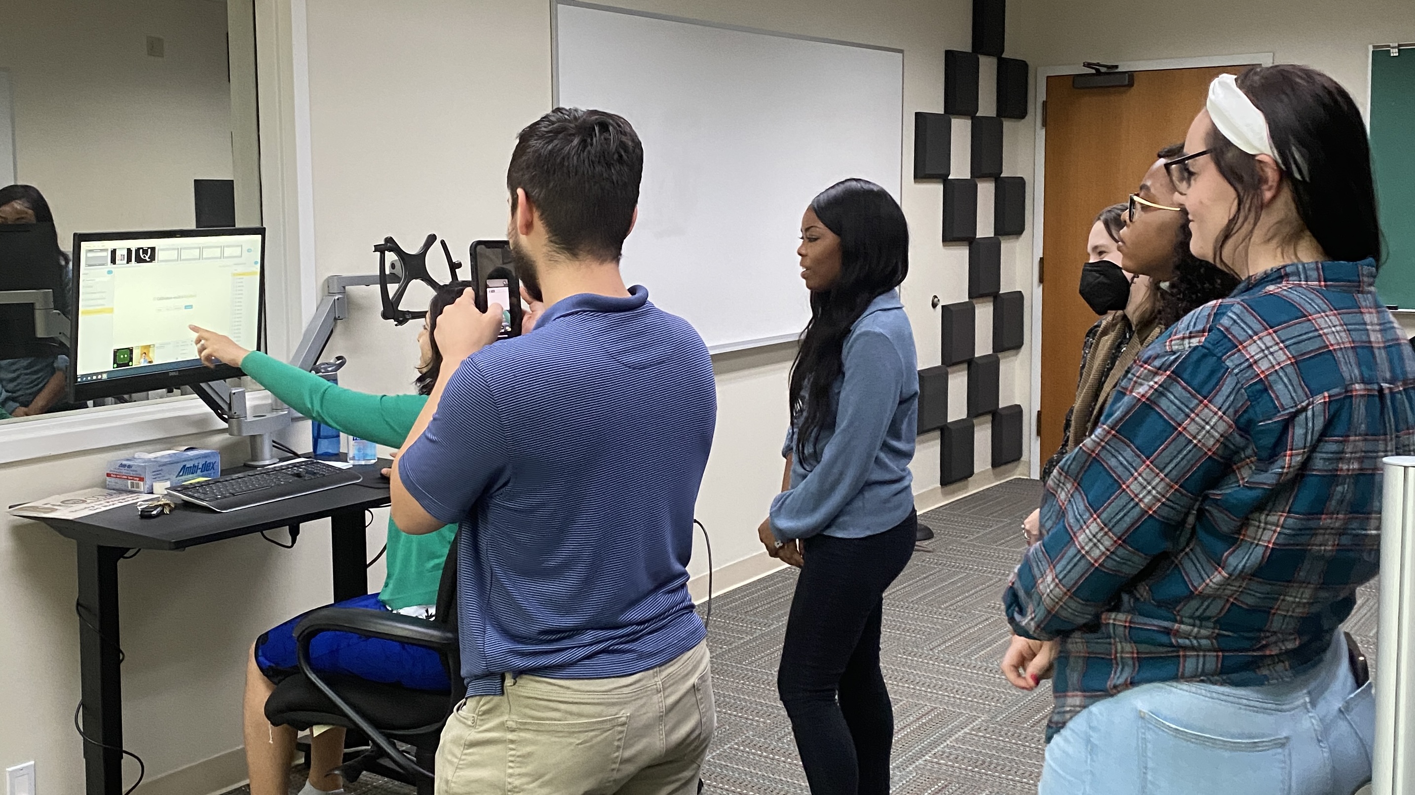 Students working on a project in the BIOCOMM lab