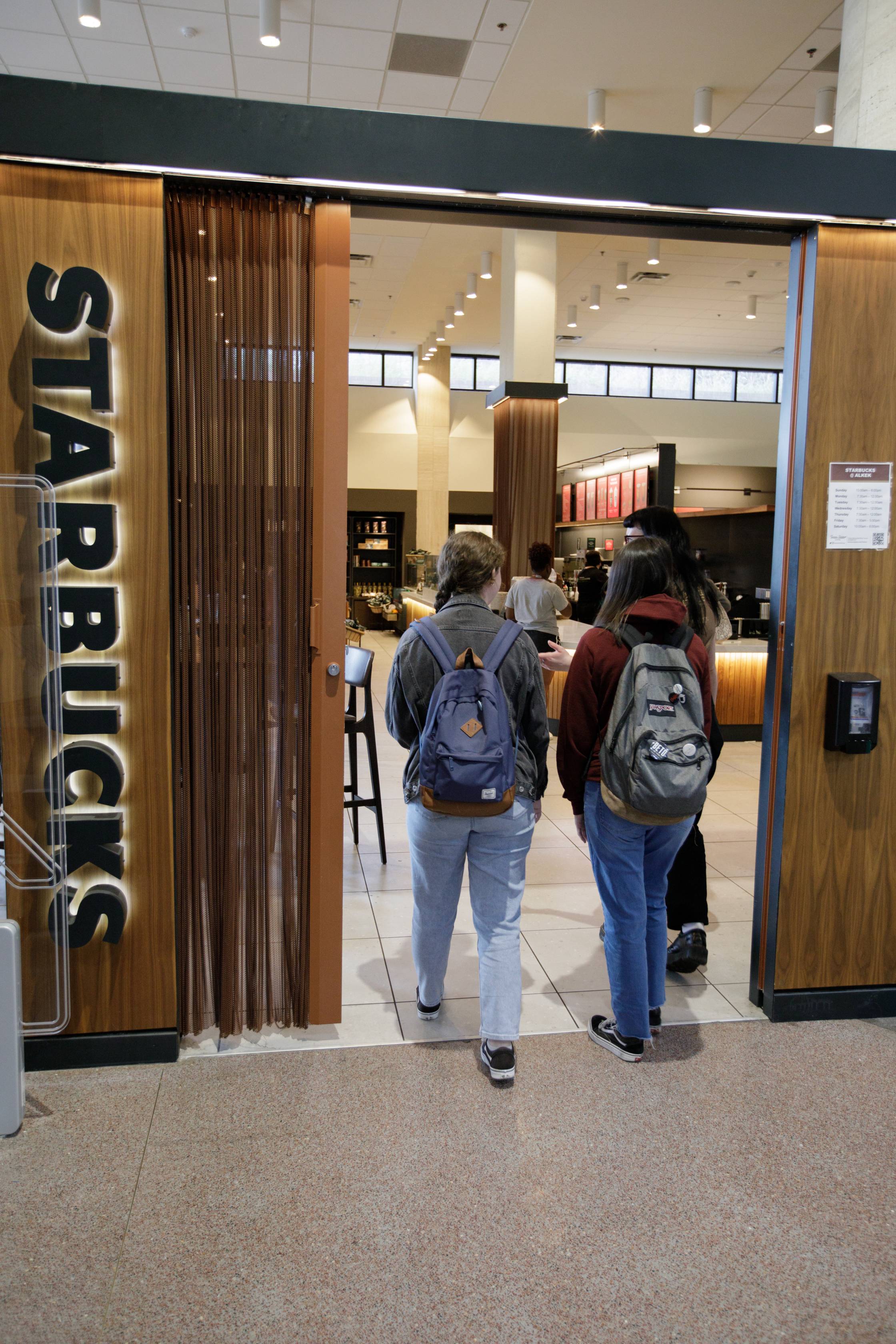 Starbucks interior entrance