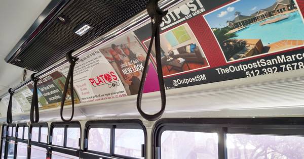 Advertisements on the Bobcat Shuttle