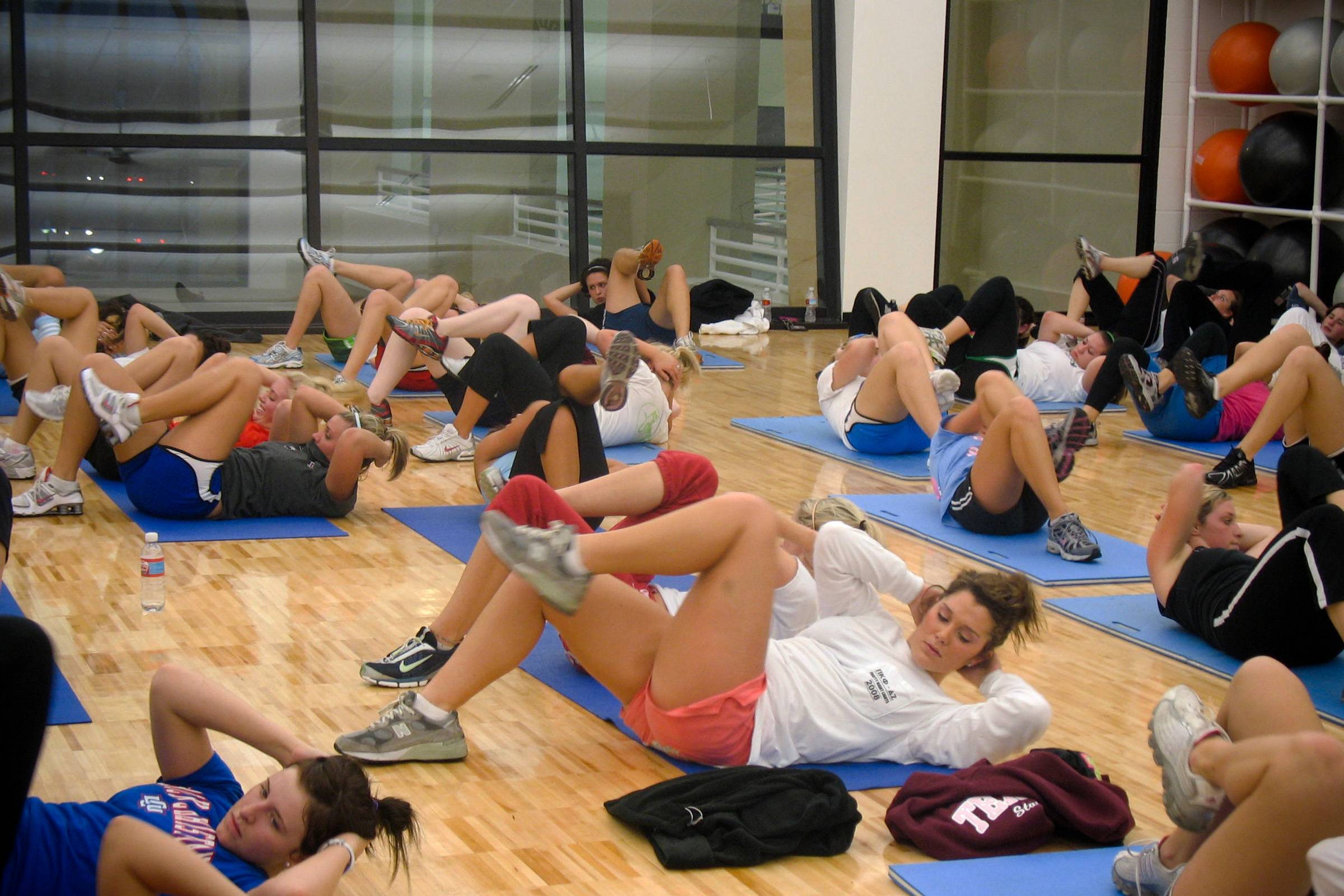 Students posing after a boxing class