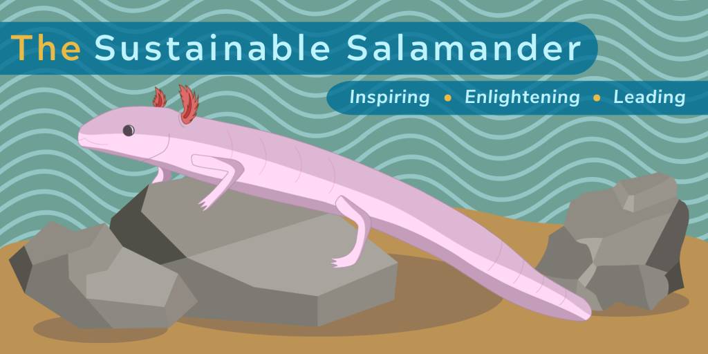 graphic image design of cartoon salamander
