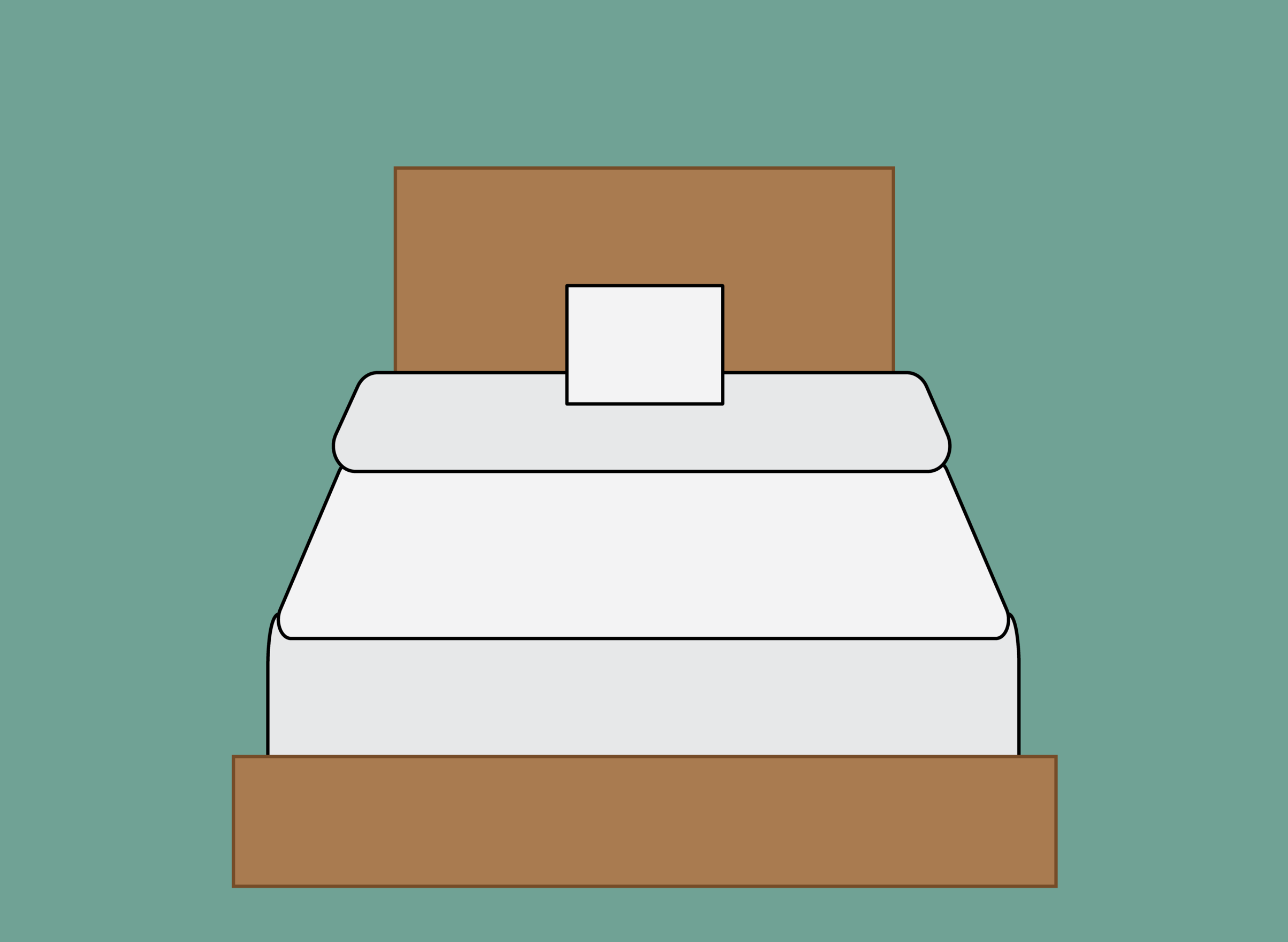 Graphic of a bed. 