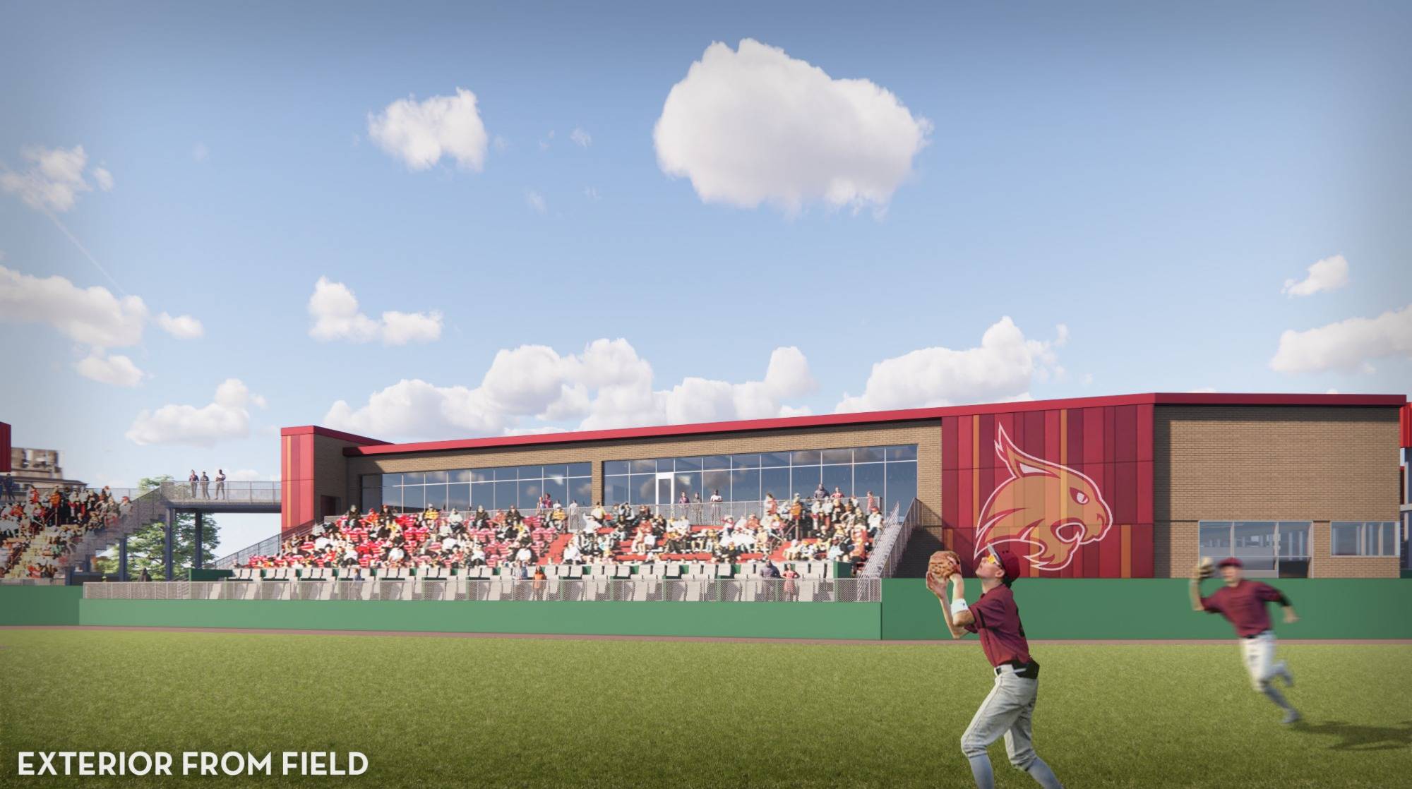 digital rendering of stands at baseball field