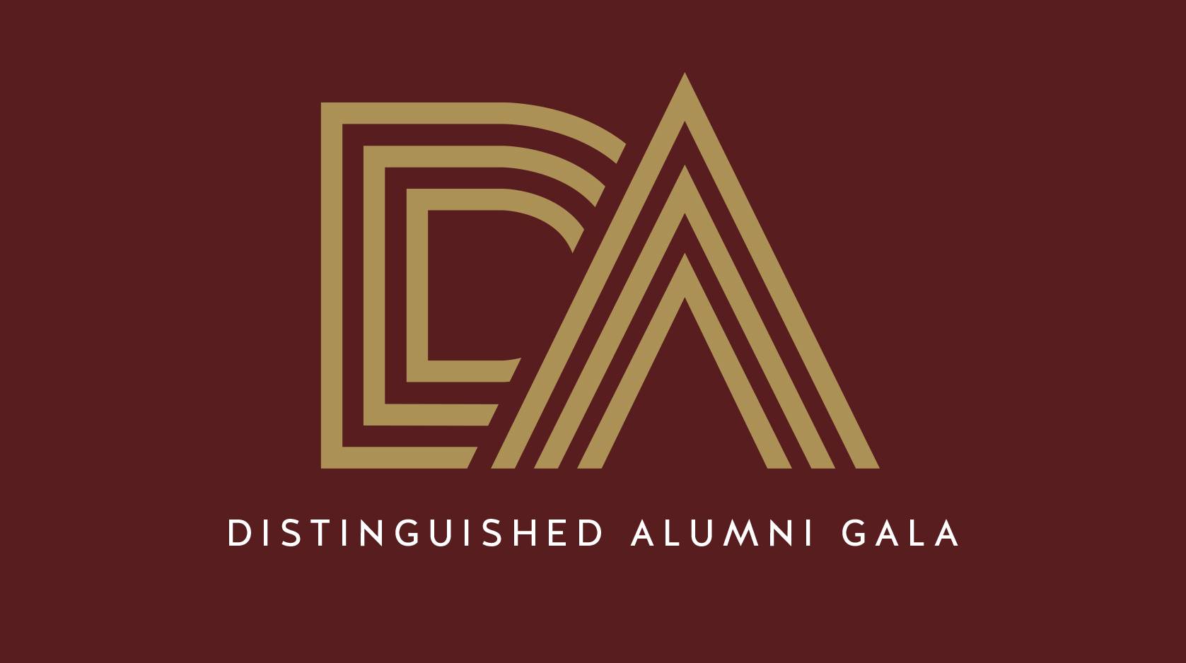 graphic reading "distinguished alumni gala"