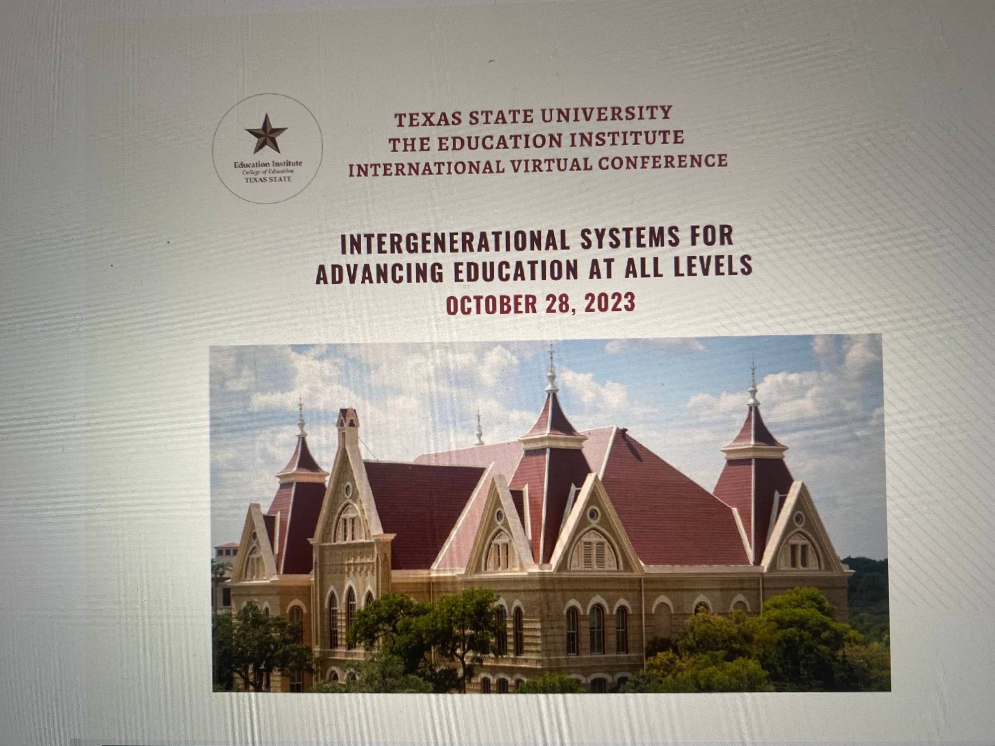 Congratulations to Dr. Larrotta and the Texas State University Education Institute for another successful global conference!