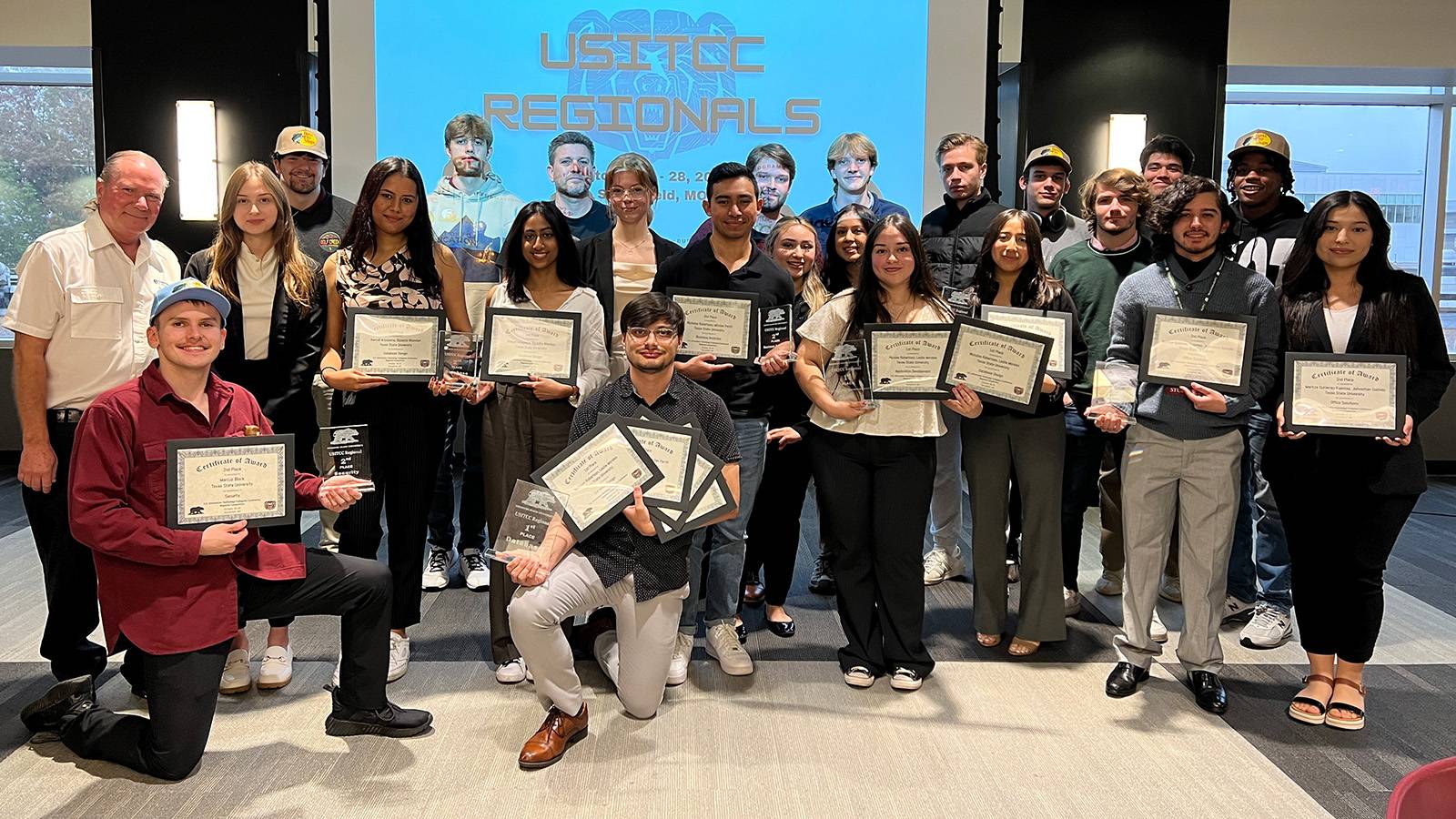 ITSA team with certificates at USITCC Regionals