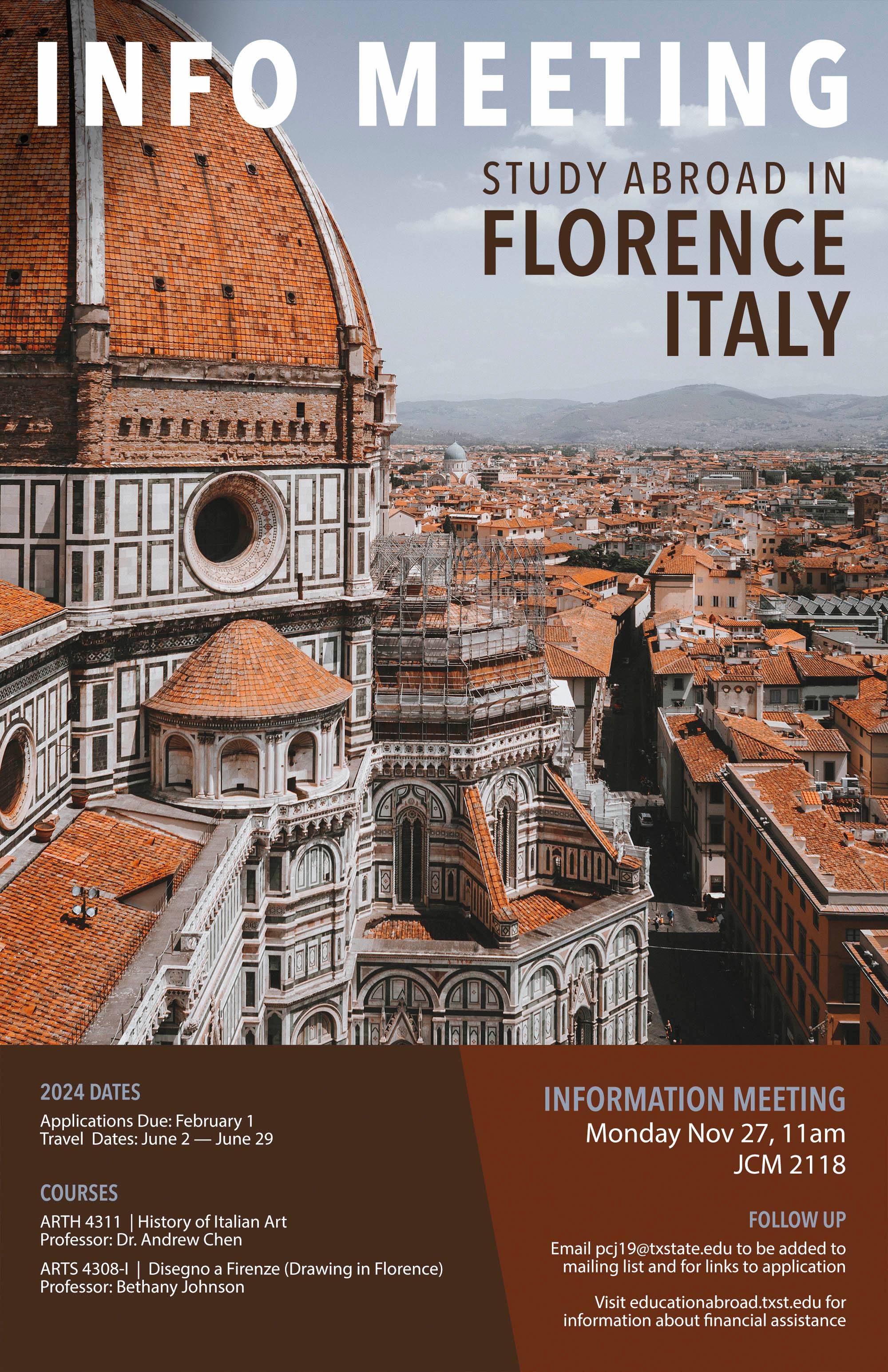 Poster for Florence 2024 Program