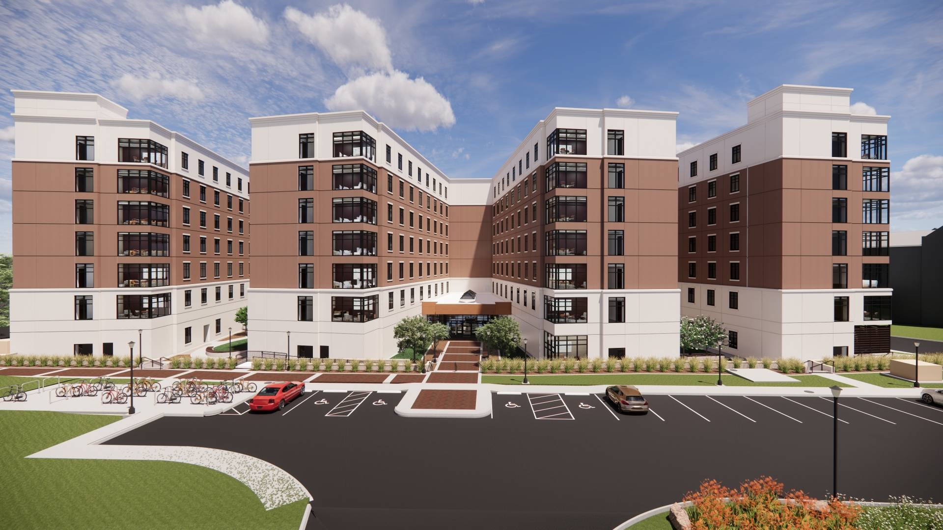 Canyon Residence Hall Exterior Concept Render