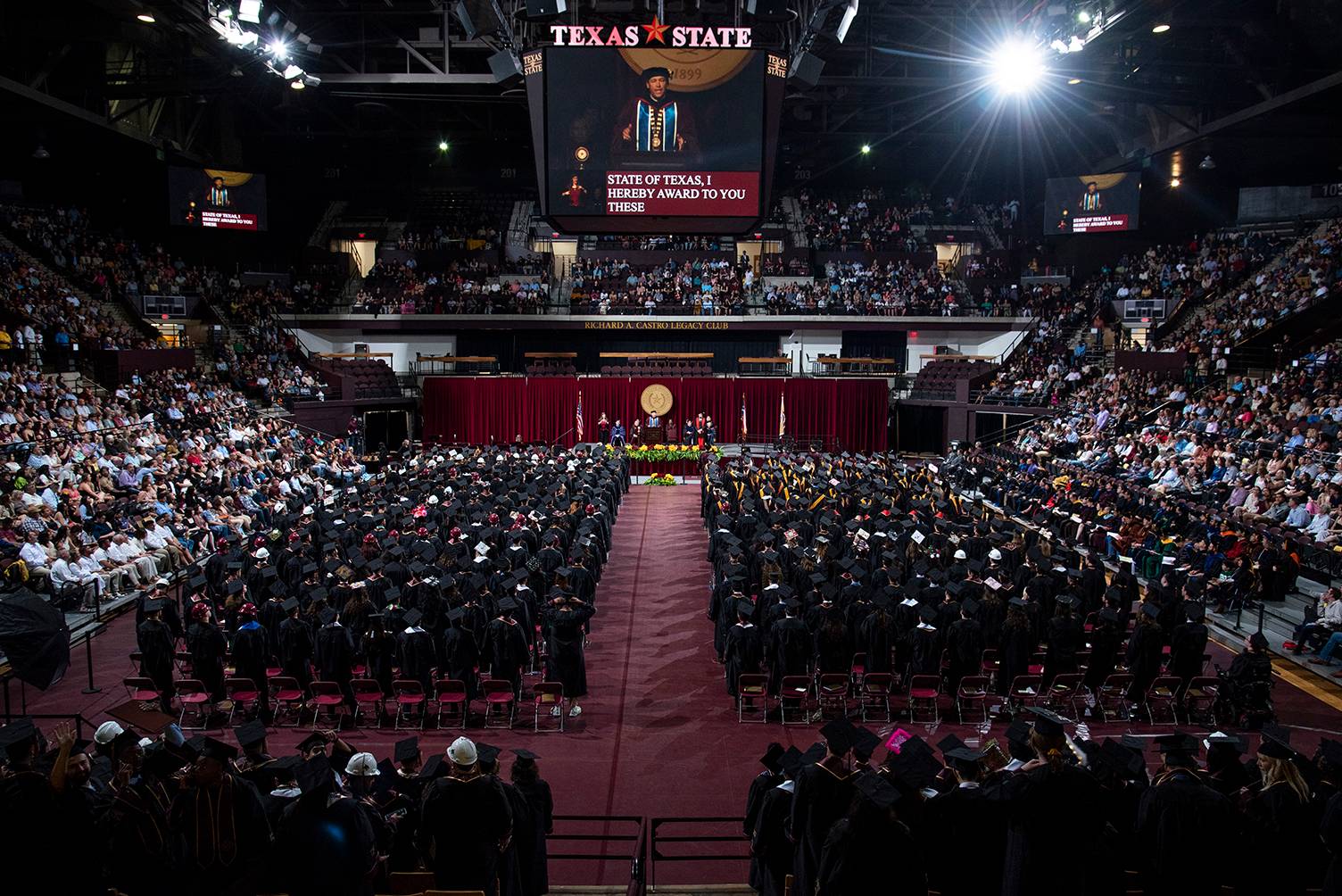photo of commencement ceremony at strahan arena
