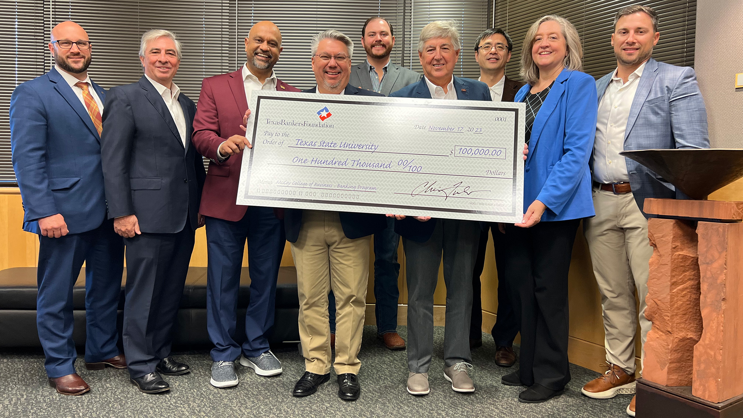 Texas Bankers Foundation Commits 100,000 to Support New McCoy College