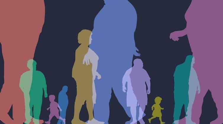 colorful graphic of human silhouettes