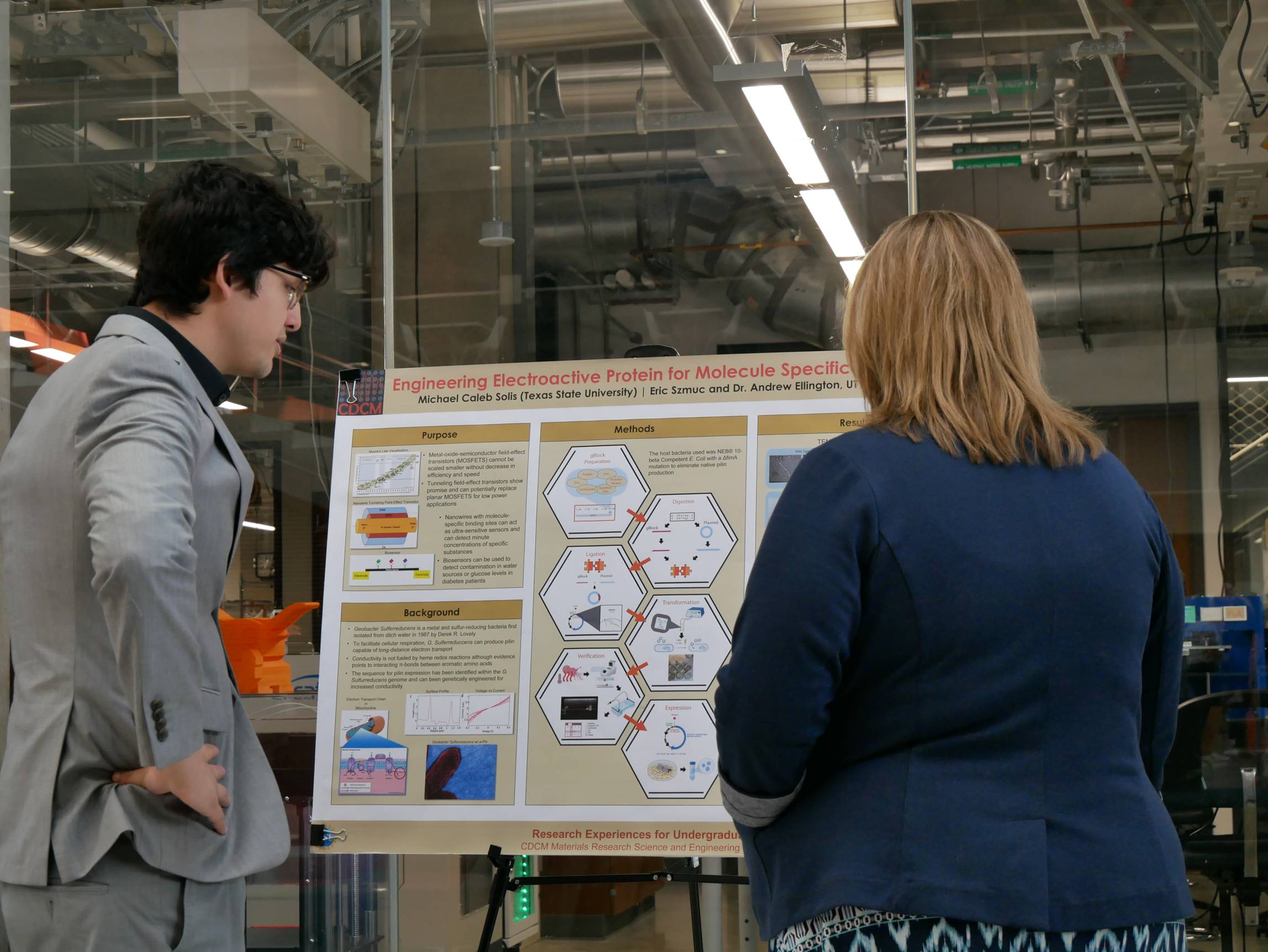Caleb Solis in Andrew Ellington Lab