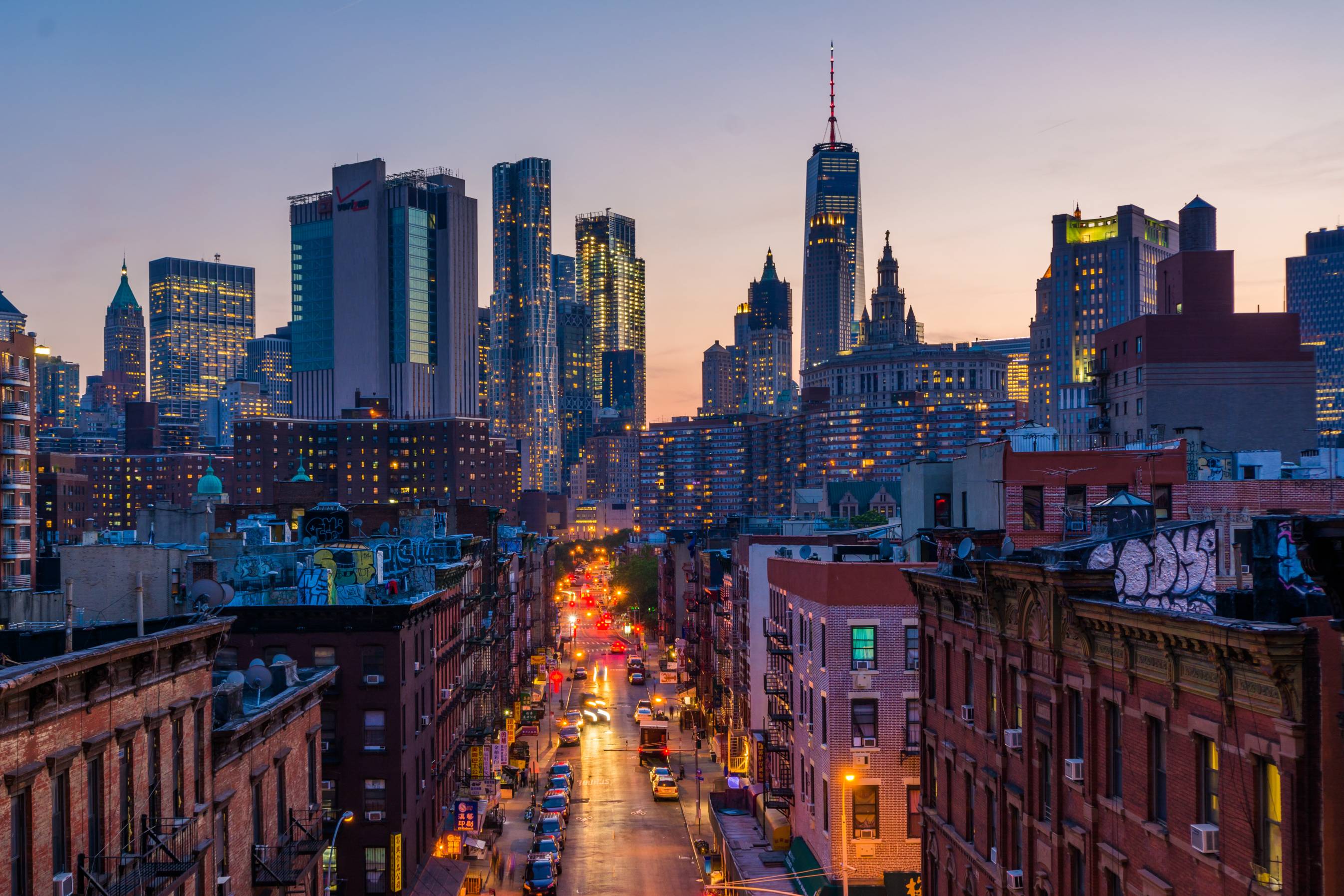night view of new york city image