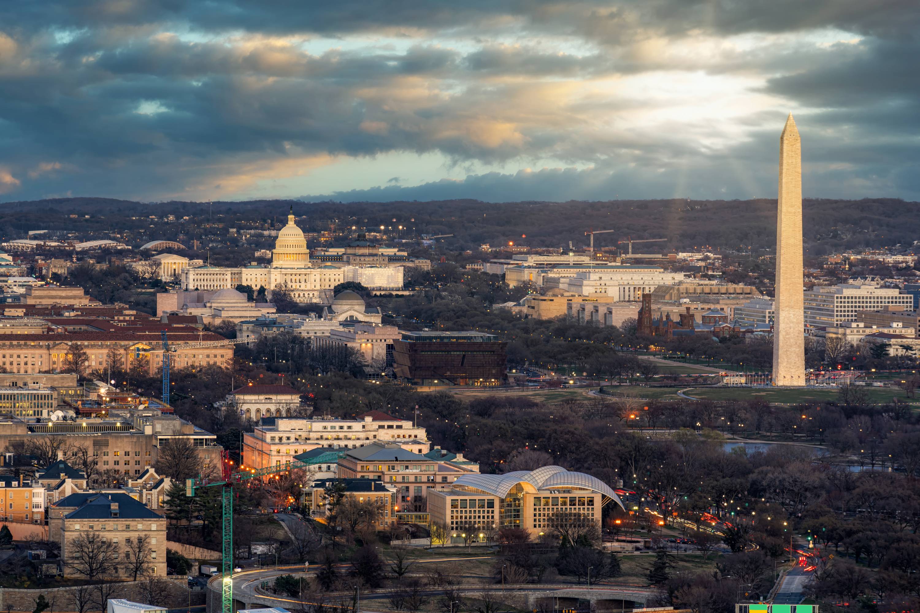 downtown and capitol view of Washington, DC image