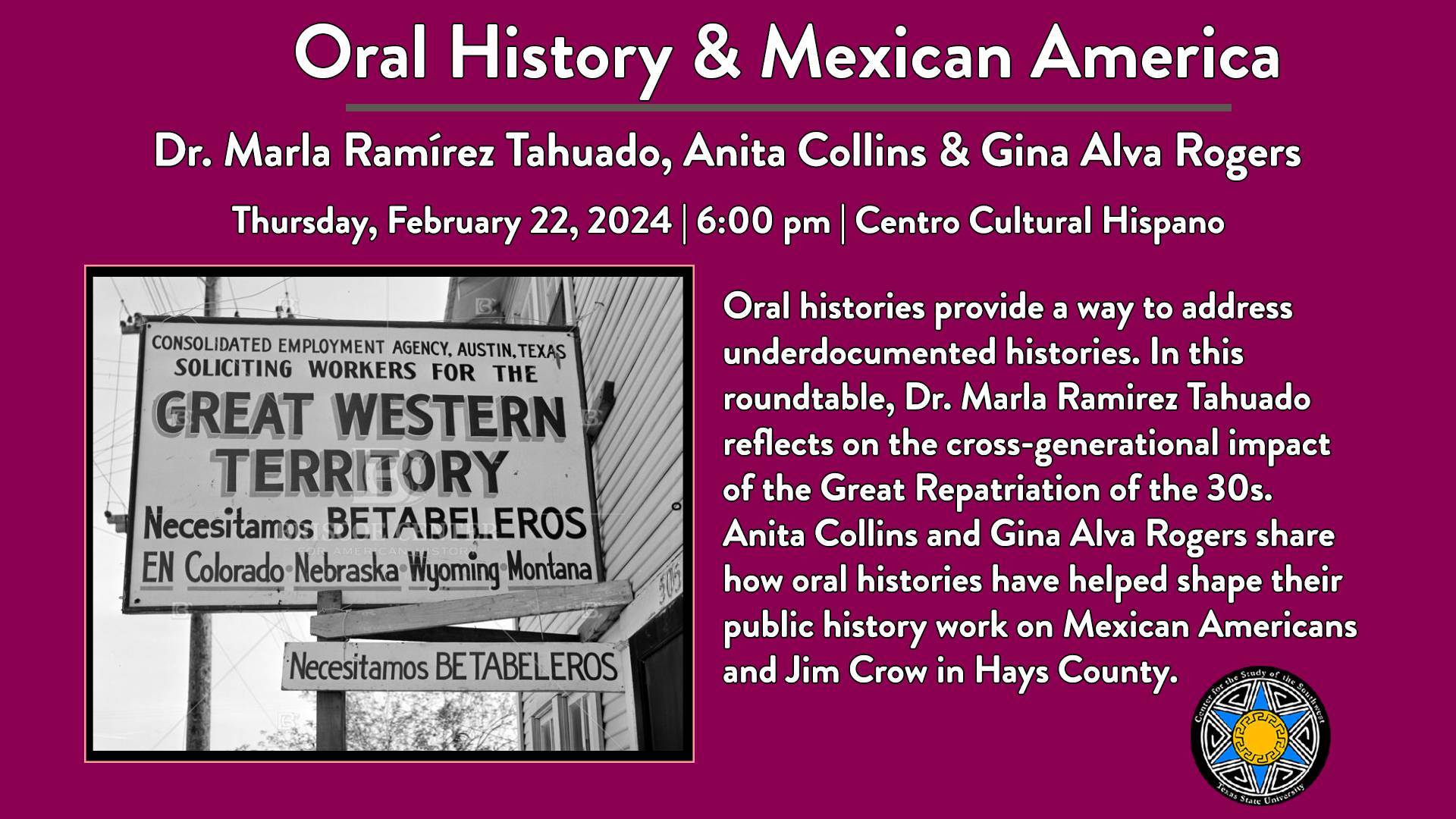 Oral History and Mexican America Event Image