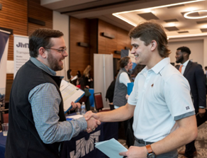 Two people shaking hands