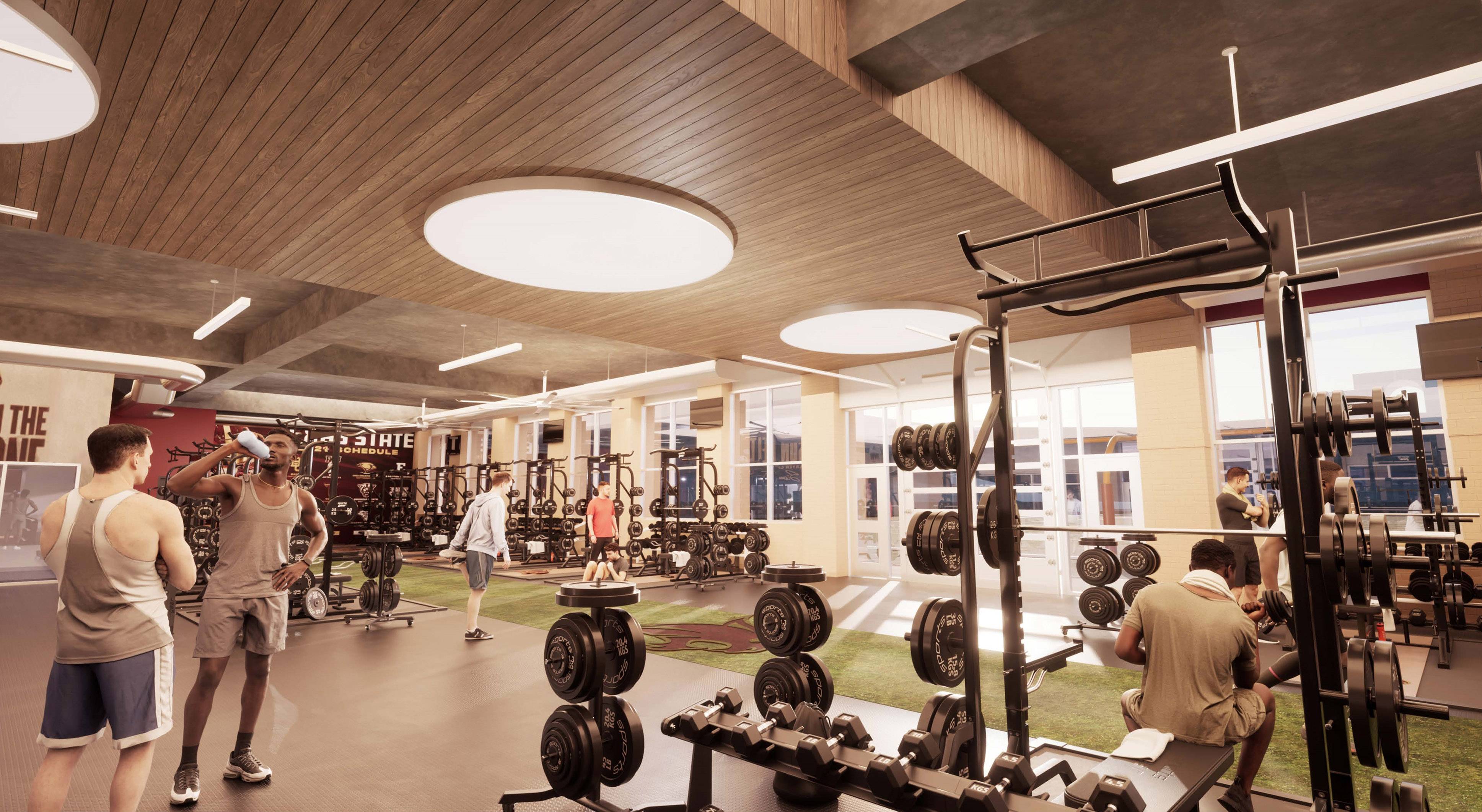 Rendering of weight room