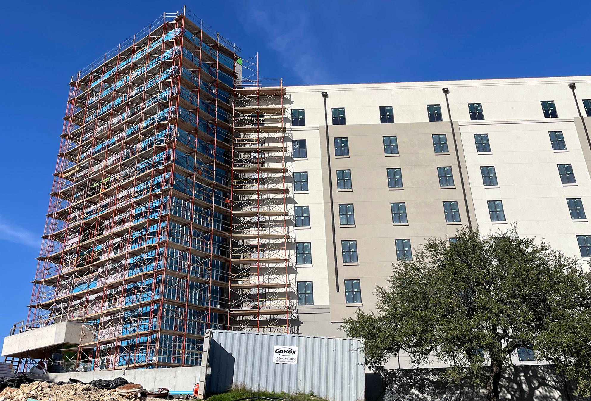Alamito & Cibolo Halls Exterior progress