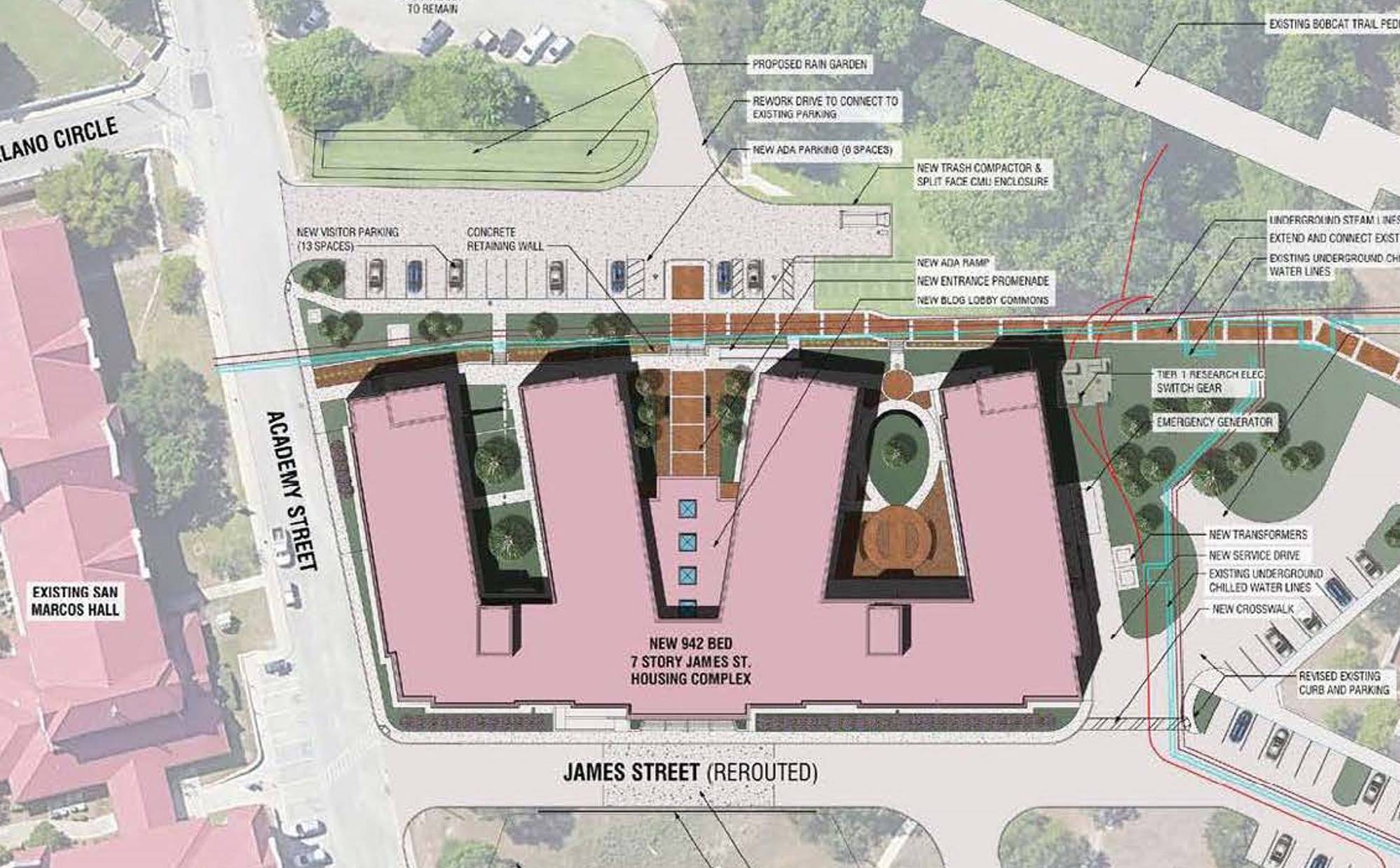 Richard A. Castro Hall Drawing