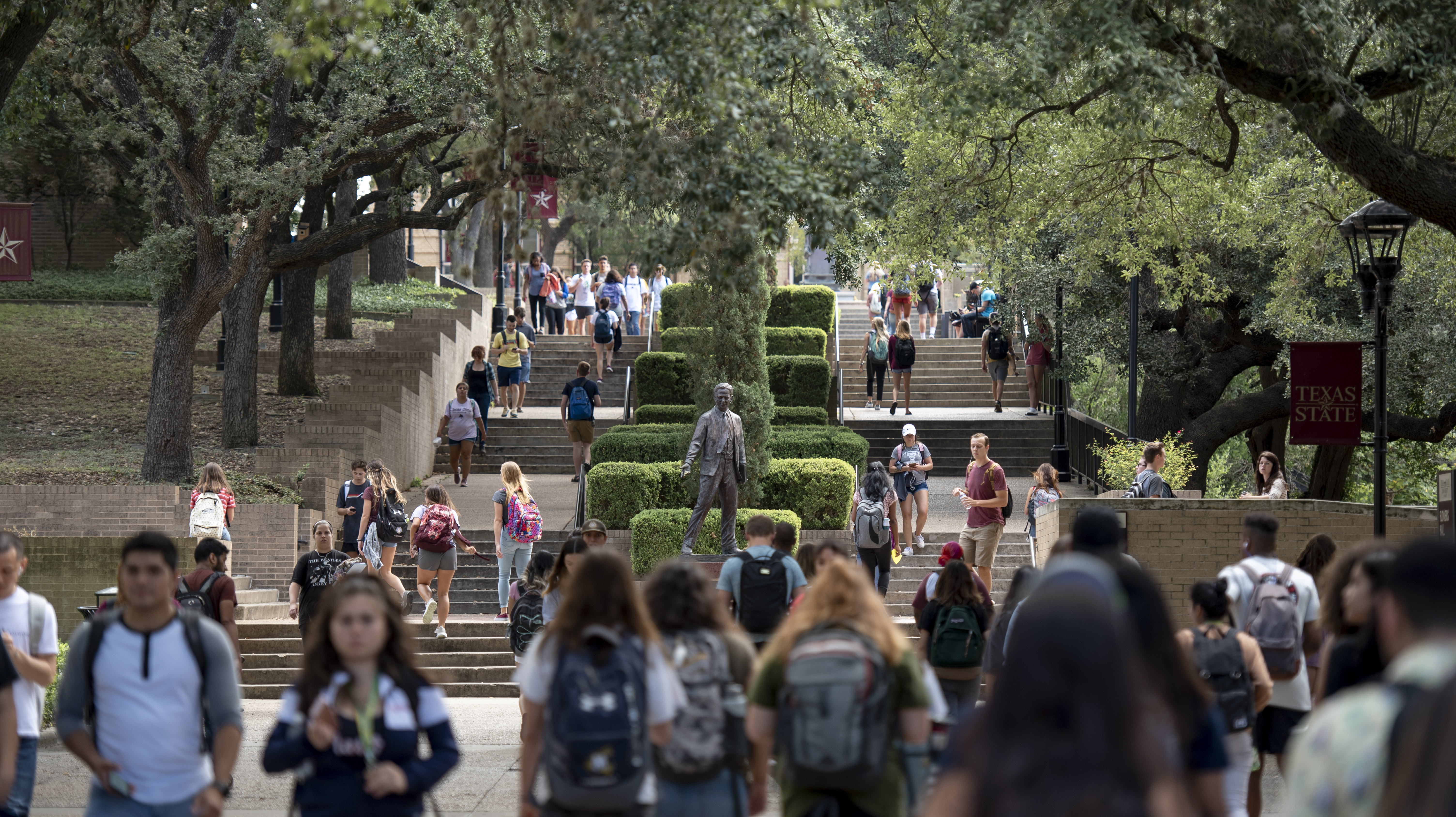 Students on the San Marcos Campus Quad