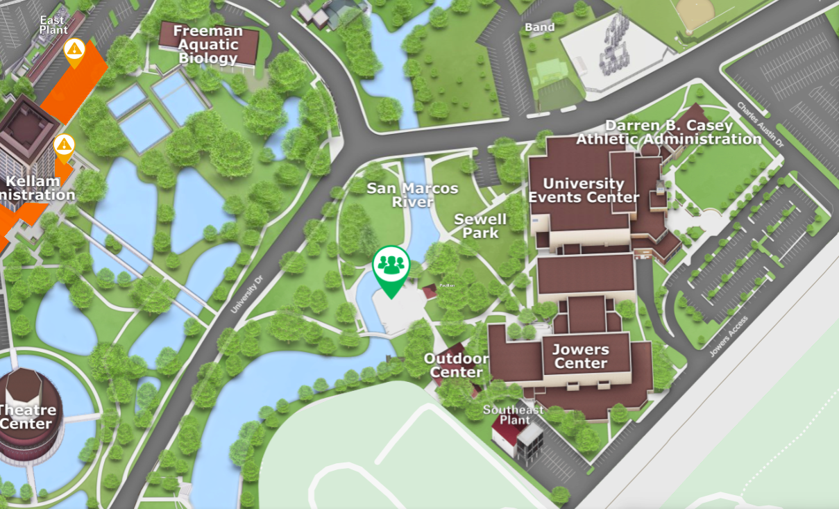 TXST - Aerial Map of Sewell Park