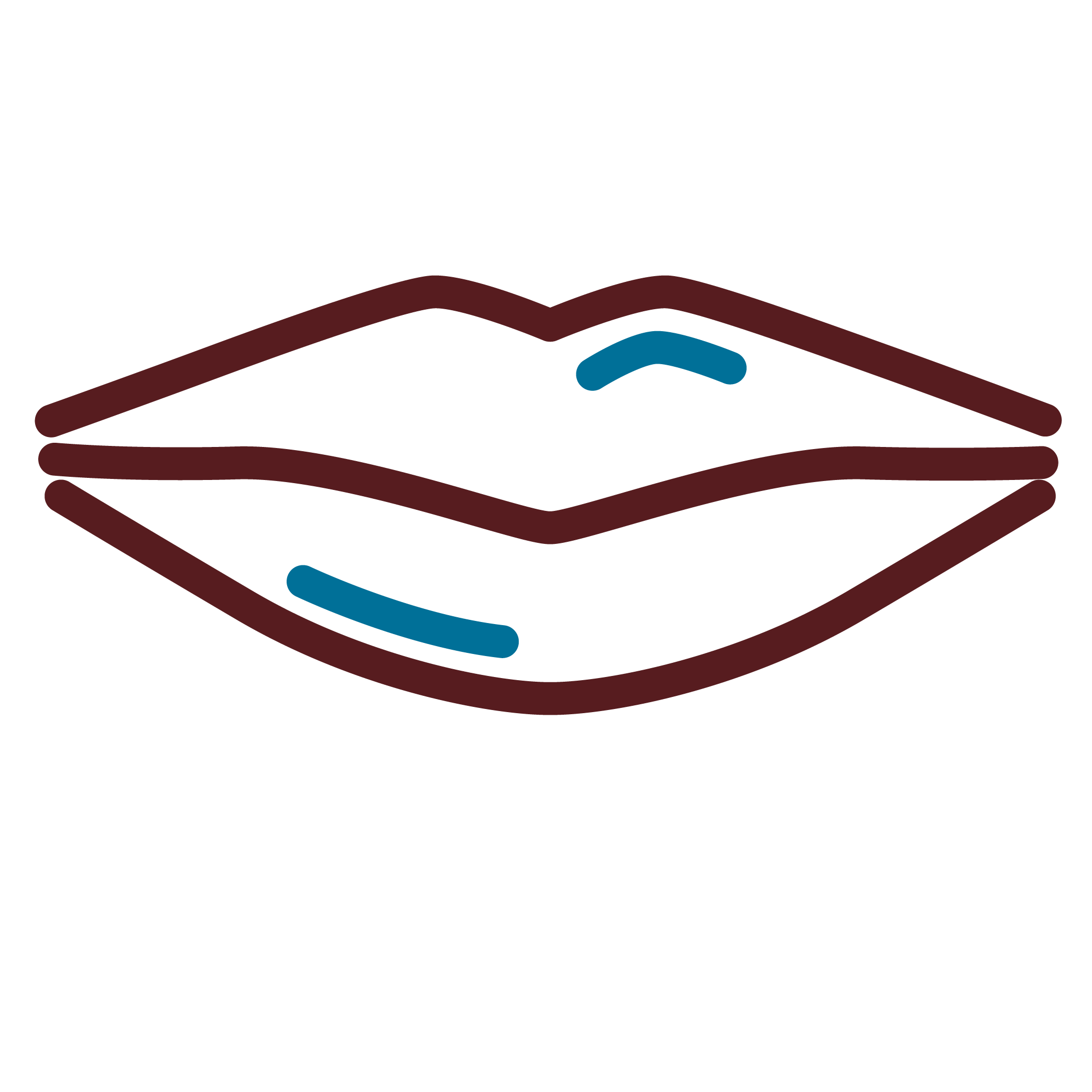 Illustration of blue lips