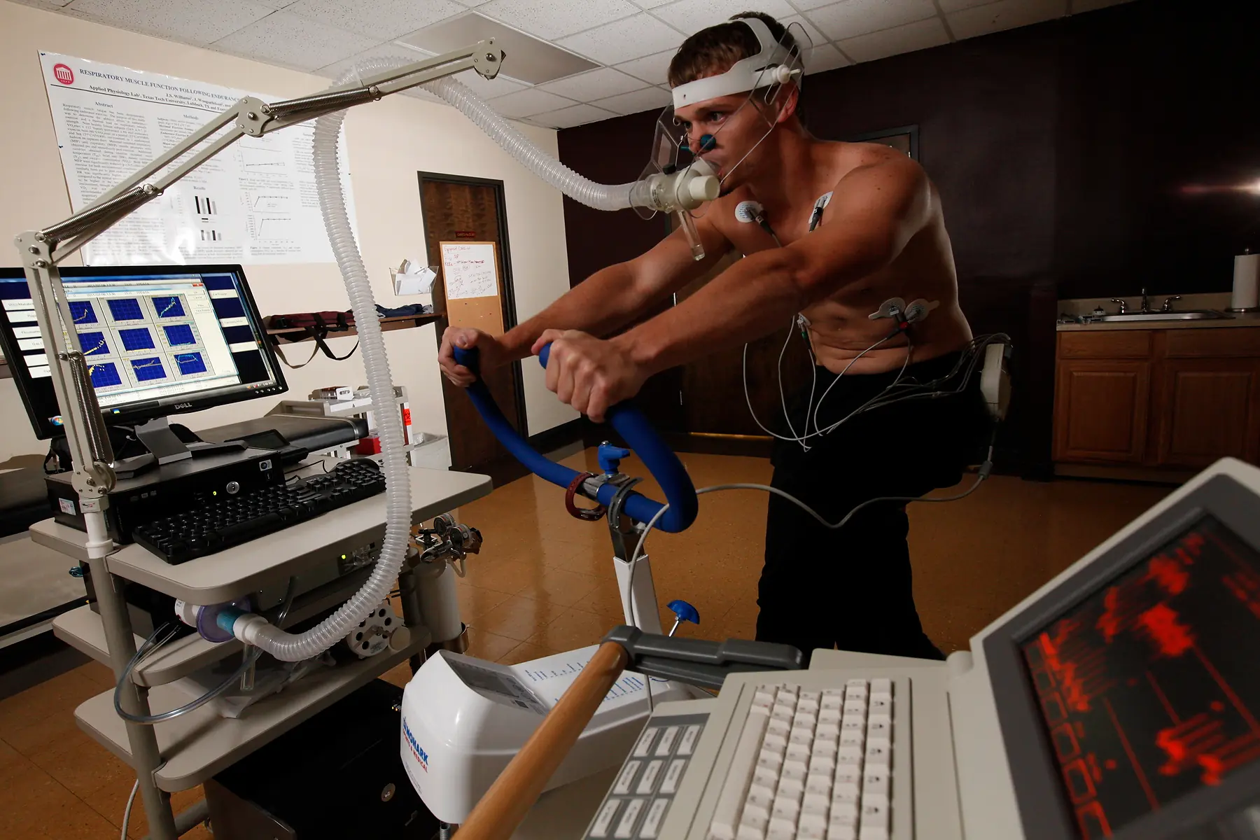 Male Working in Respiratory Lab