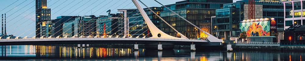 Waterfront and bridget in Dublin, Ireland