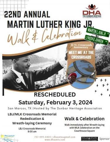 Celebrating the Life & Legacy of MLK : Student Involvement and Engagement :  Texas State University