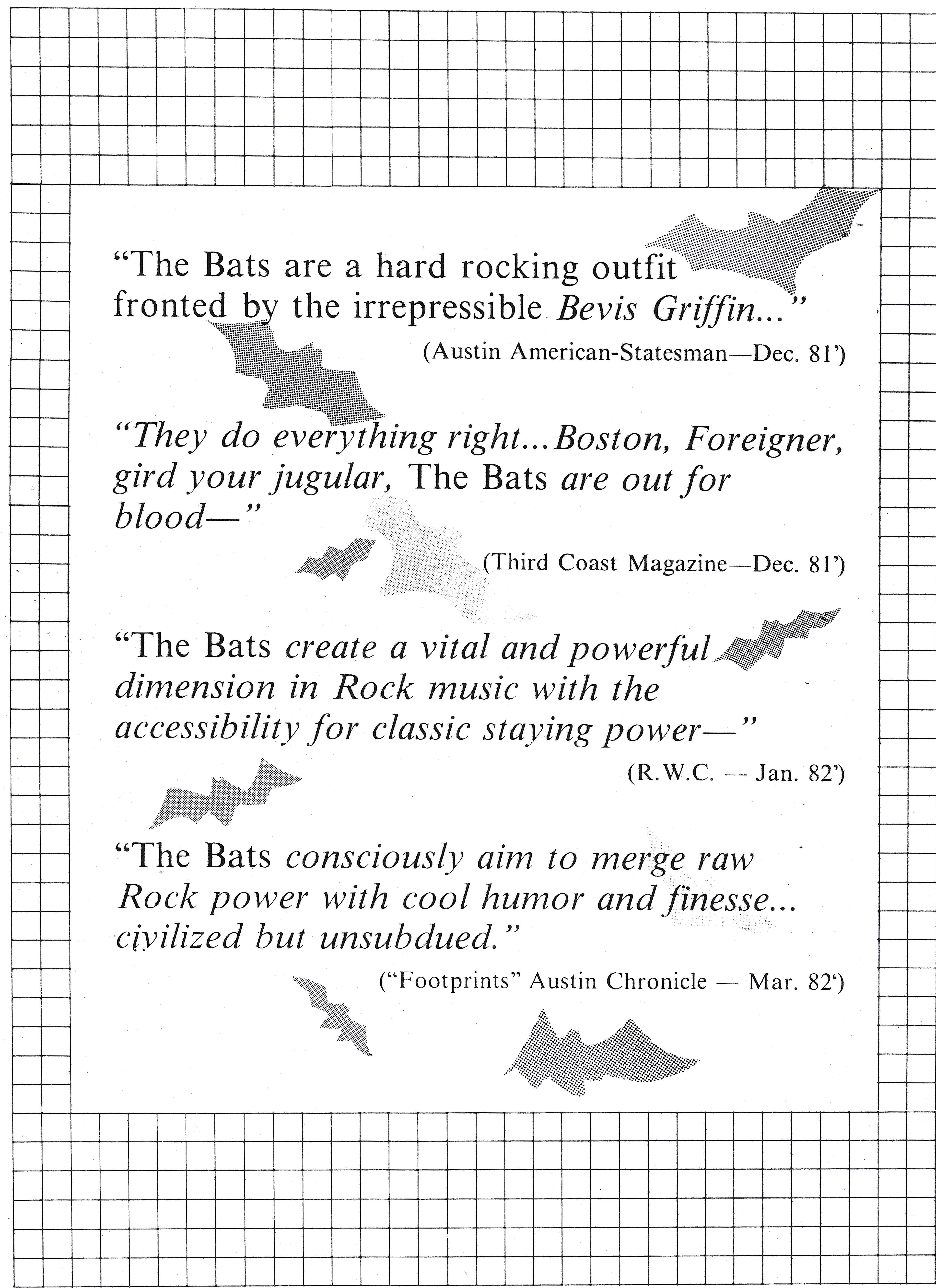 The Bats promotion