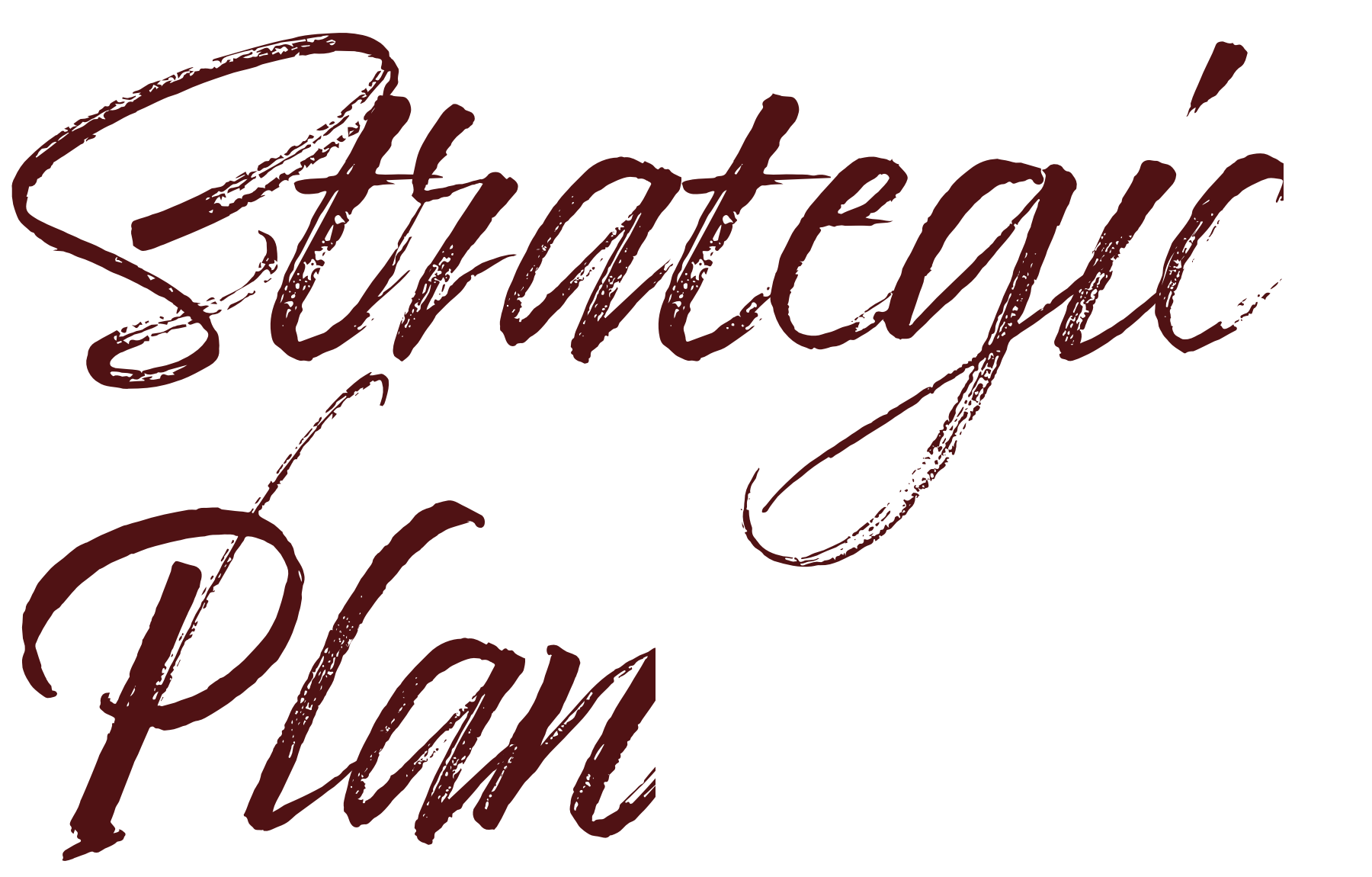 Words strategic plan in script