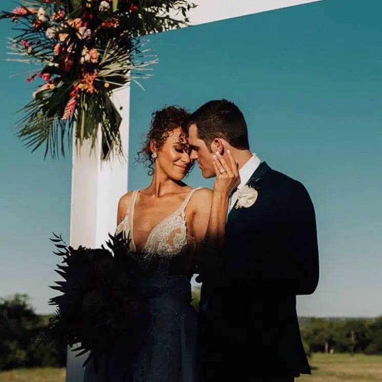 Wedding photo of couple