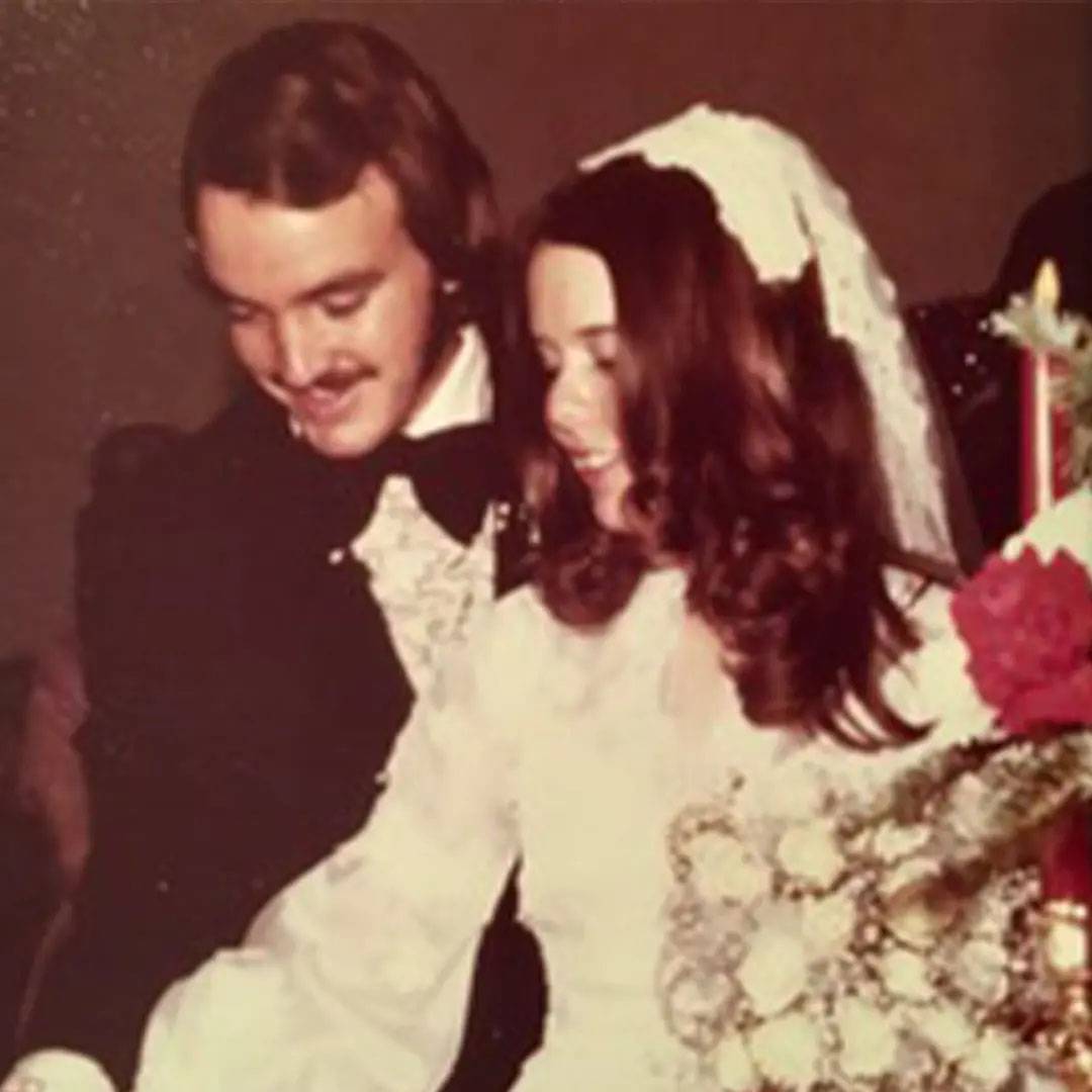 Vintage photo of couple at wedding