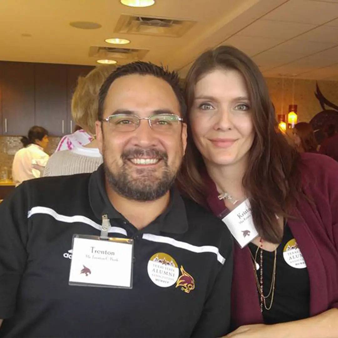 Photo of couple at TXST alumni event