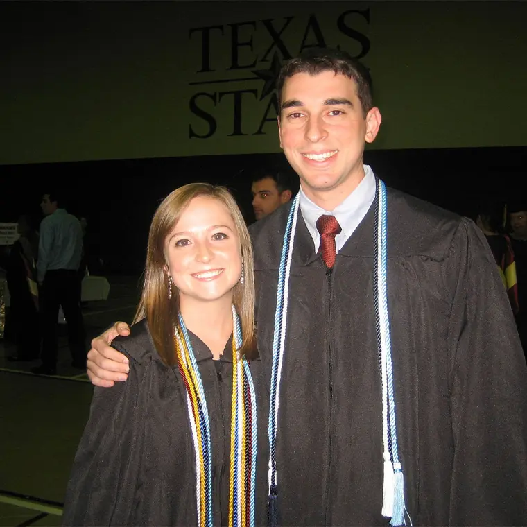 photo of couple at graduation