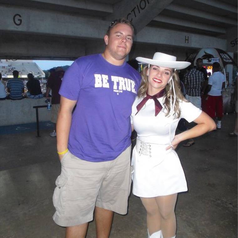 photo of couple after football game