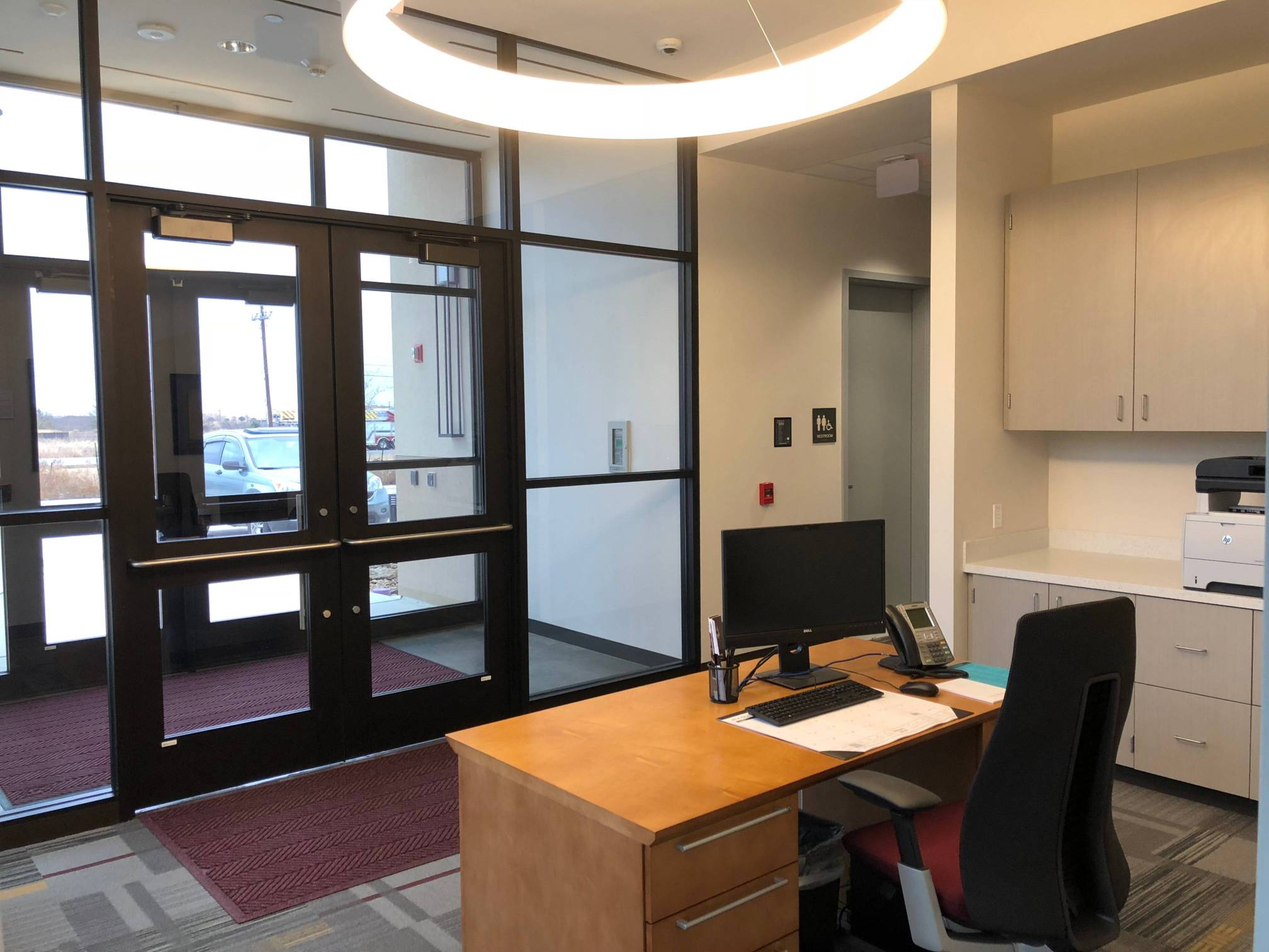 Furniture in the Archives reception area