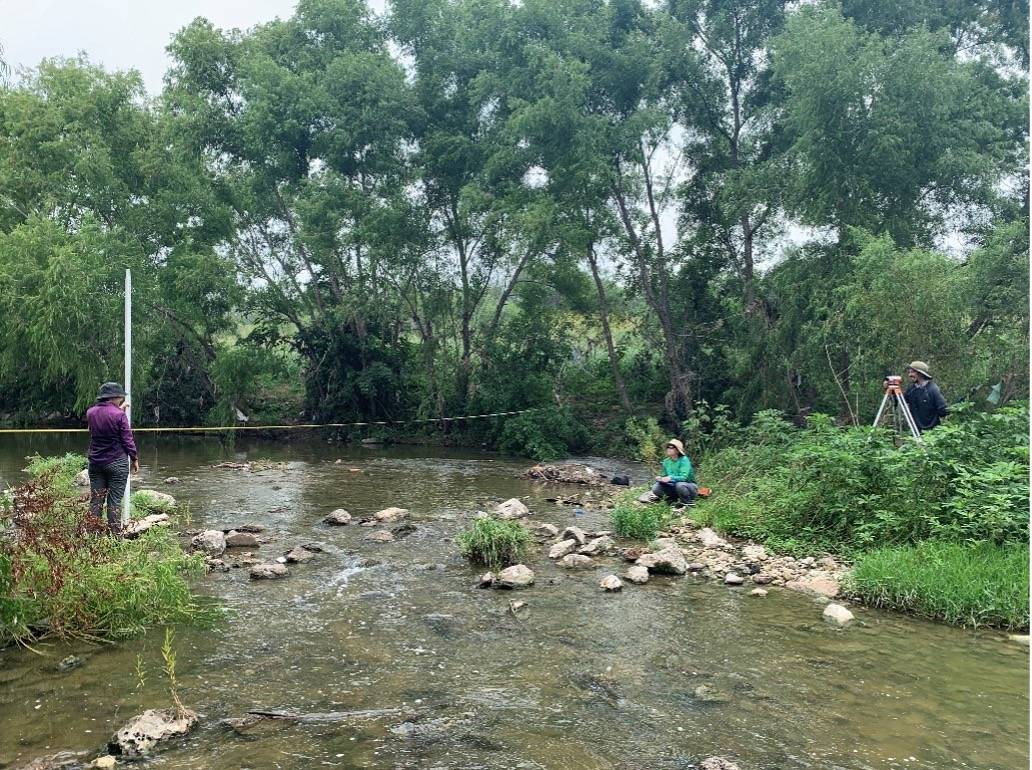 collecting bathymetry of river channel